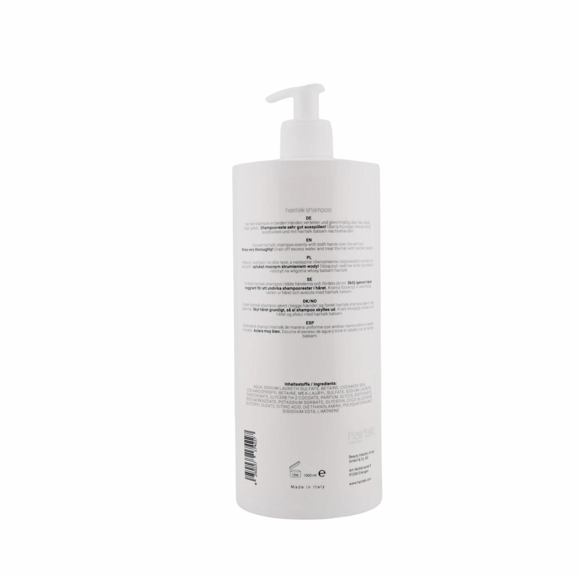 HAIRTALK SHAMPOO 1000 ml do przedłużania i włos z prawdziwych ludzkich włosów