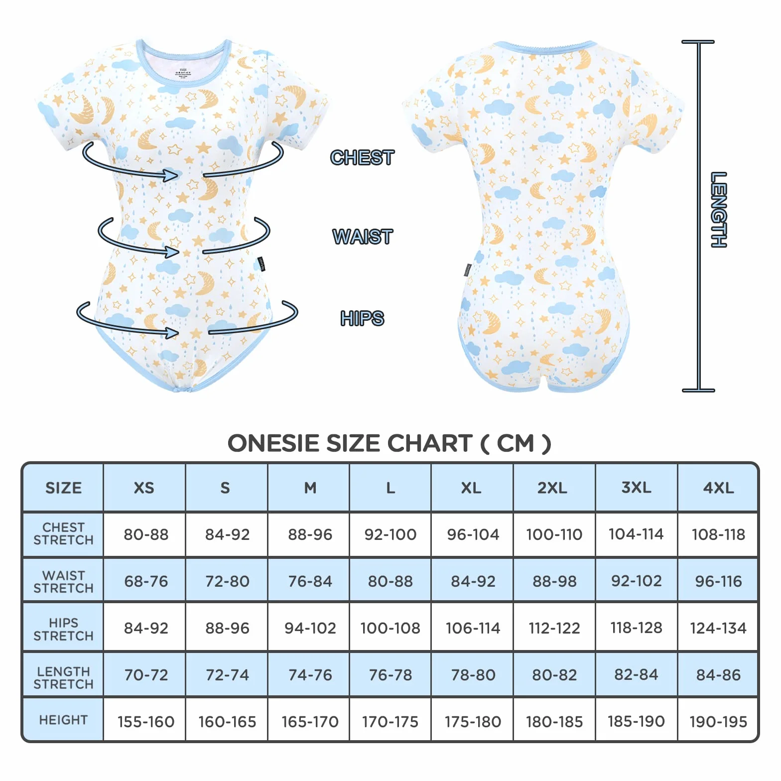 LittleForBig Bawełniany śpioszki Onesie Piżama Bodysuit - Vintage Dobranoc Bodysuit