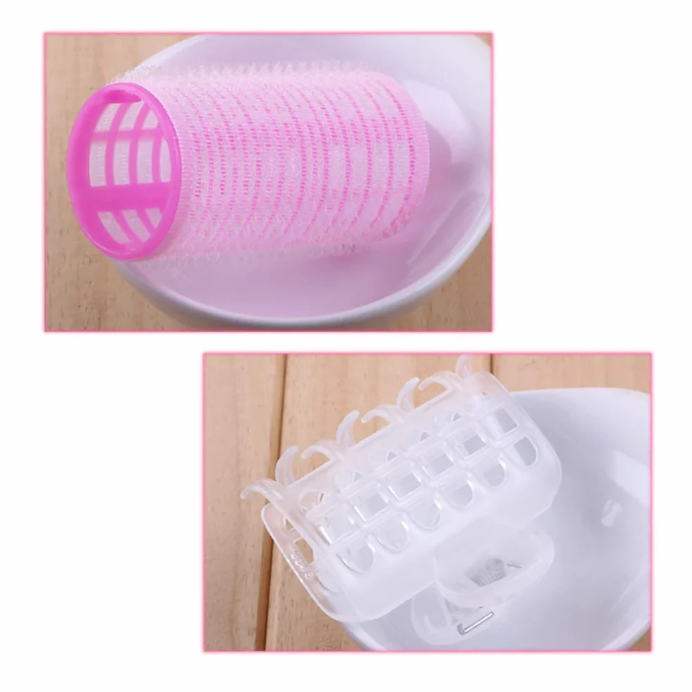 Yinhing Samoprzylepne Lokówki do Włosów Rolki Samoprzytrzymujące Antypoślizgowa Spinka do Włosów z Tworzywa Sztucznego do Salonu Domowego (PINK)