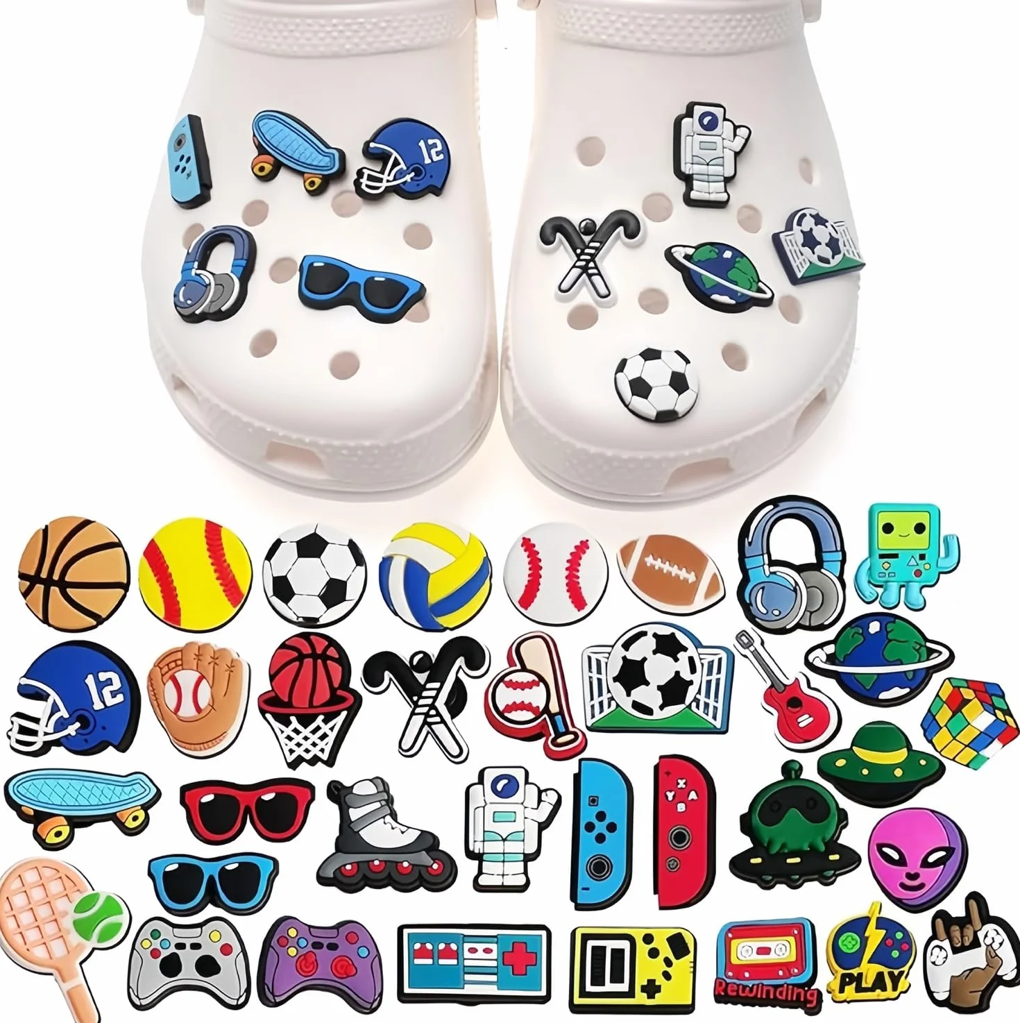 35 zawieszek z PVC do butów dla dzieci, zawieszki Crocs dla chłopców, zawieszki z motywem kreskówek do butów, urocze zawieszk-i anime