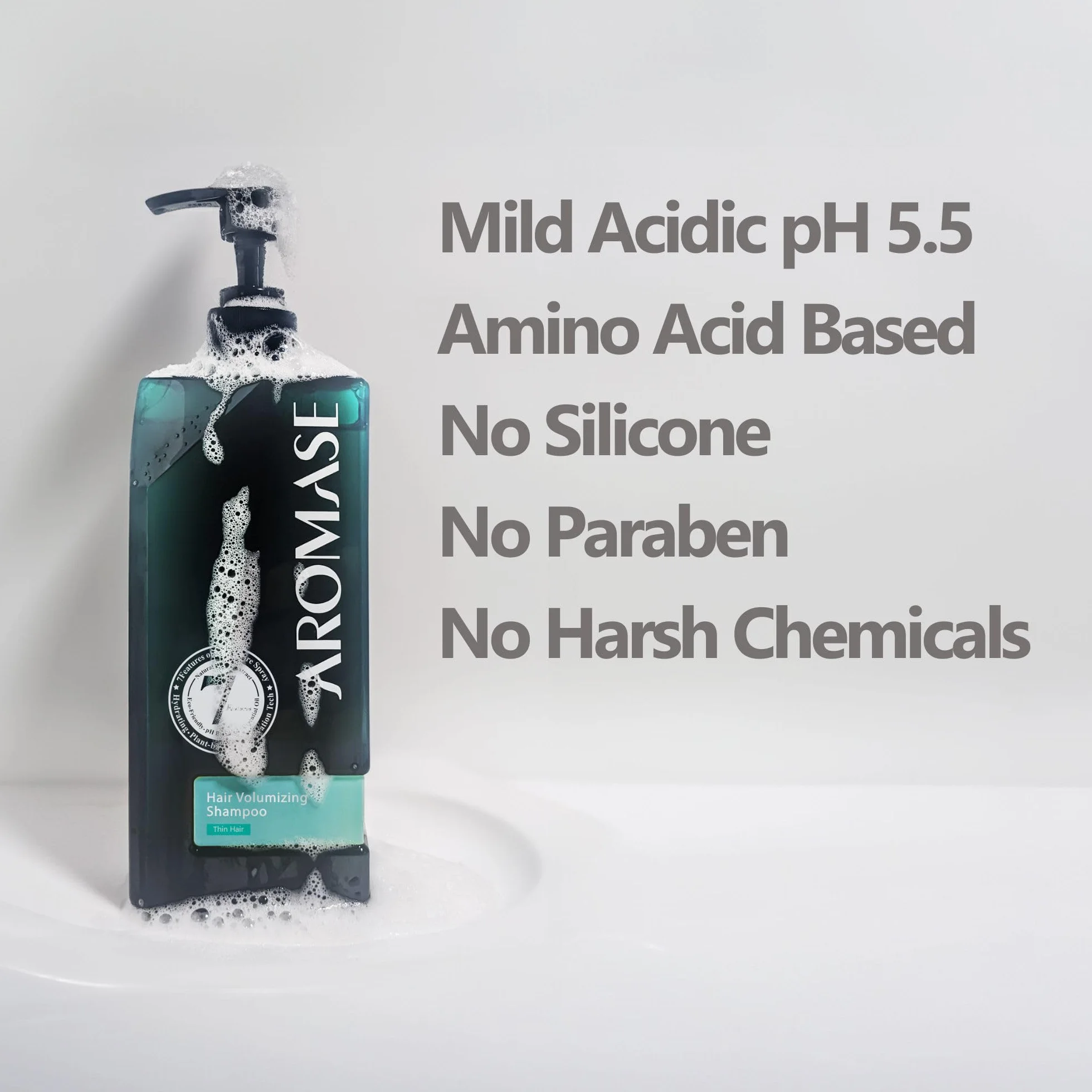 AROMASE Szampon przeciwzmarszczkowy przeciw wypadaniu włosów – skuteczny w przypadku tendencji do wypadania włosów, wzmacnia cebulki włosów i stymuluje porost włosów – 400 ml