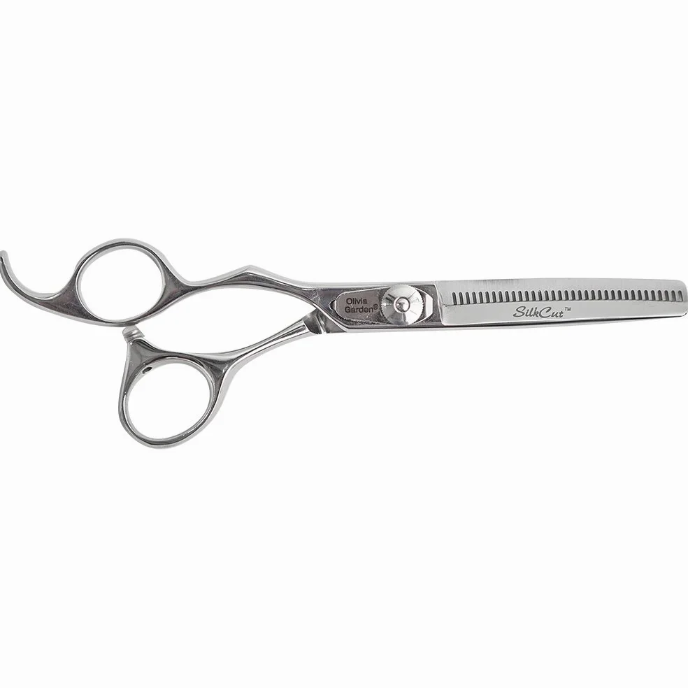 Olivia Garden Silkcut 6.0" 35 zębów Europejskie Cienkie Nożyczki - Nożyczki dla Leworęcznych - Precyzyjne Cienienie, Ergonomiczny Uchwyt, dla Profesjonalnych Fryzjerów