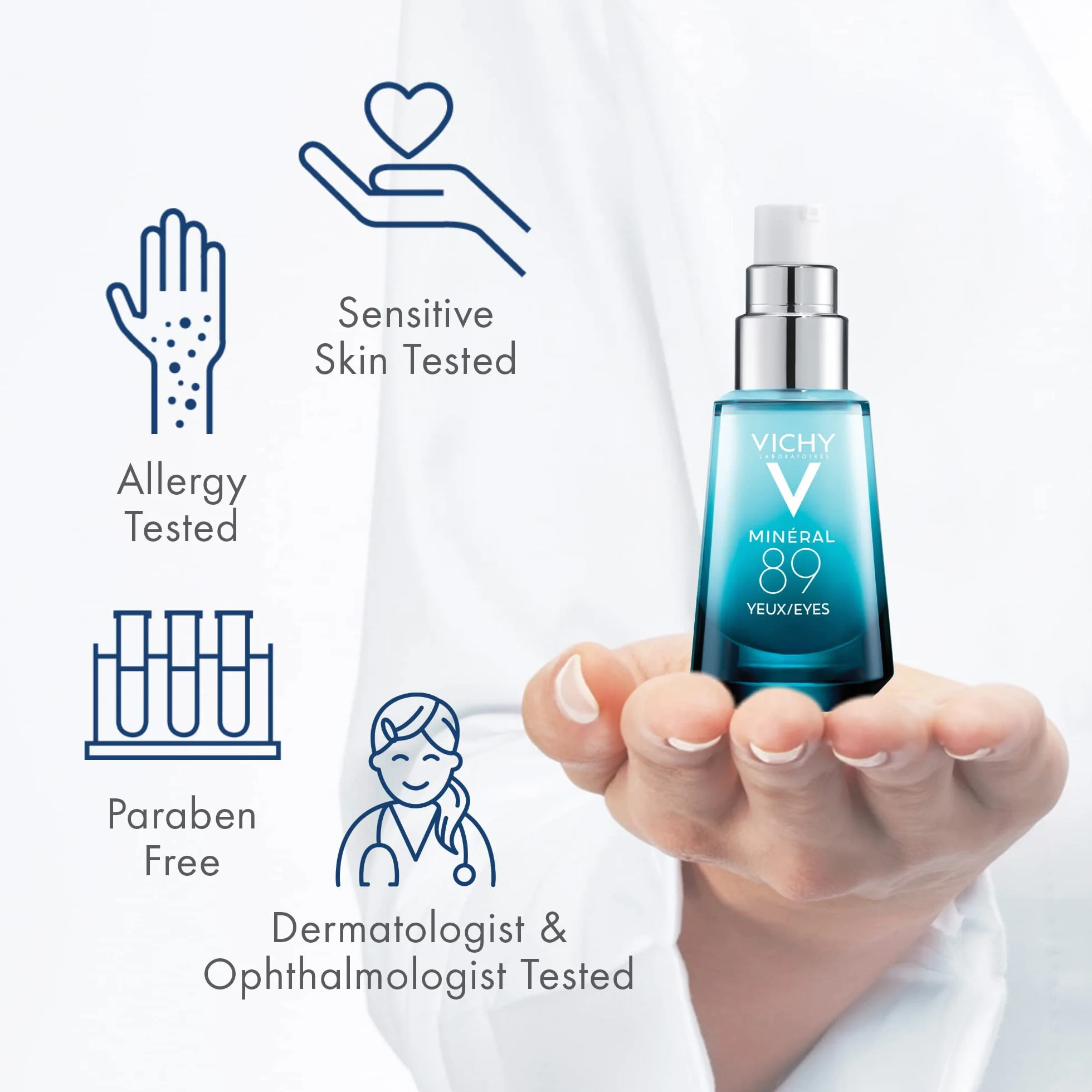 Vichy MINERAL 89 Kwas Hialuronowy z Natychmiastowym Efektem dla Oczu,