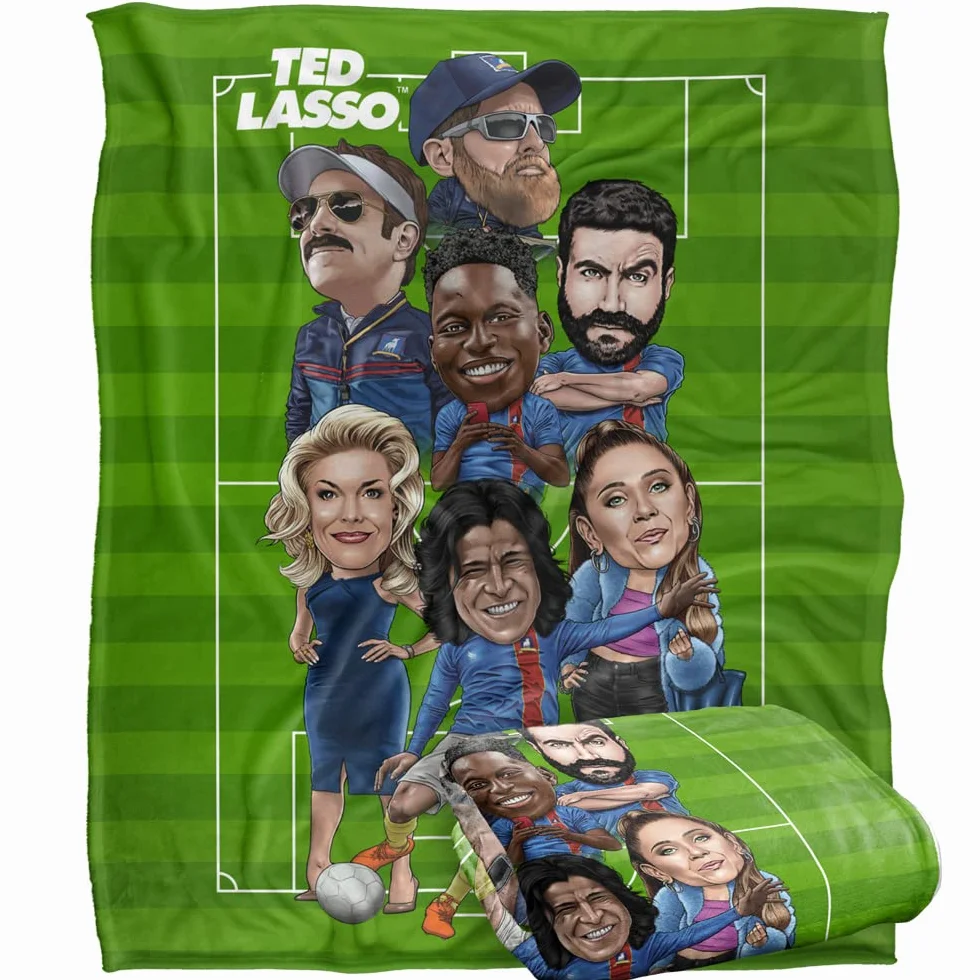 TED LASSO Silky Touch super miękki koc narzuta, 152 x 127 cm