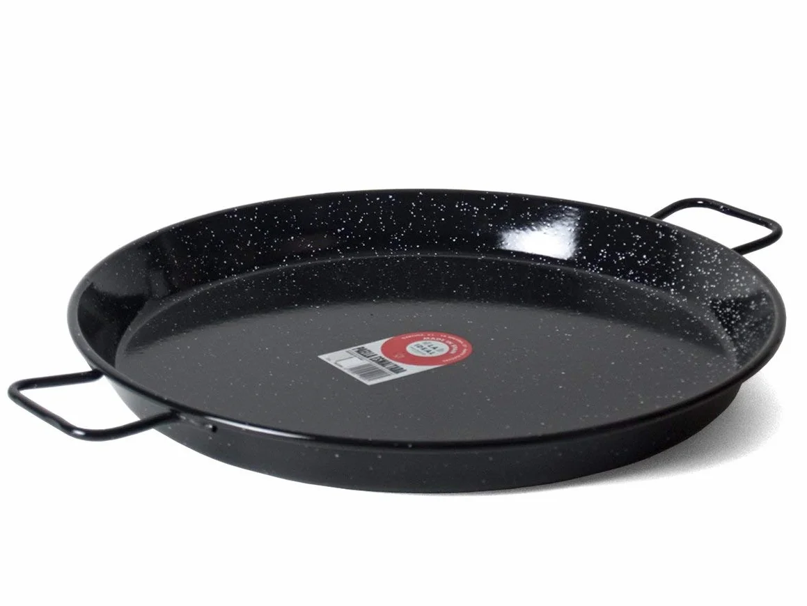La ideal Paella patelnia stal emaliowana, czarna, 60 cm
