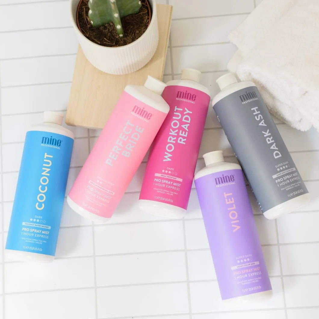 MineTan Dark Ash Premium roztwór do opalania natryskowego | Salon Professional 1-godzinna formuła ekspresowej opalenizny, czyste rozwiązanie do opalania bez słońca, gładkie i gładkie wykończenie, bez zapachu pomarańczowej lub sztucznej opalenizny, wegańsk