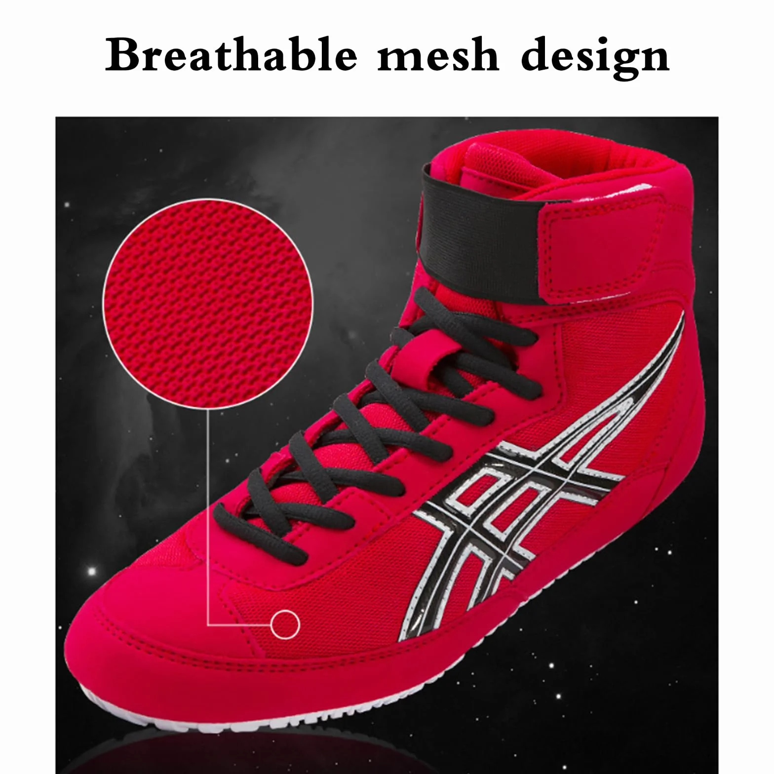 Męskie buty zapaśnicze, buty bokserskie dla młodzieży, antypoślizgowe, oddychające, lekkie, oddychające, trwałe, komfort i stabilność, do crossfitu i podnoszenia ciężarów