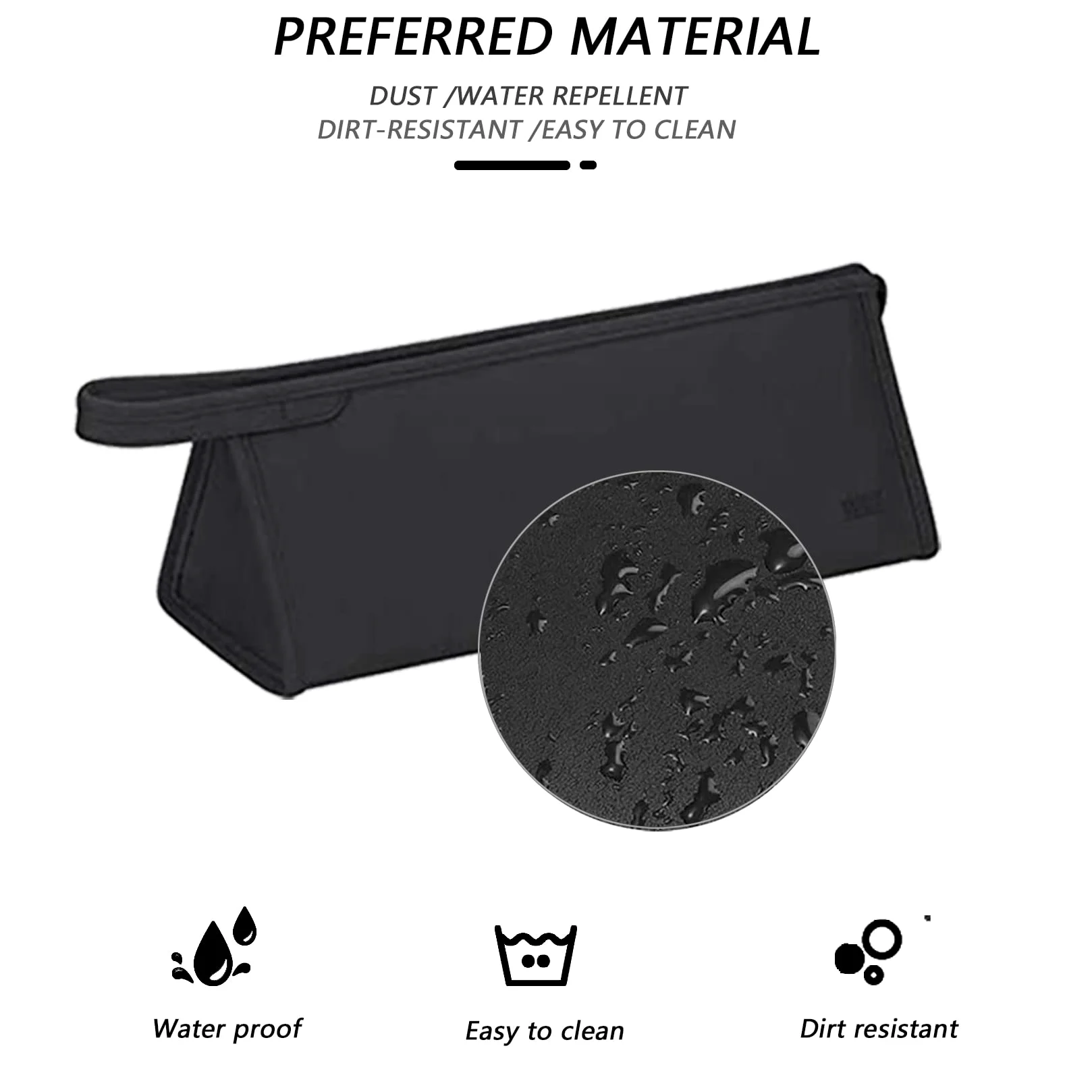 Torba podróżna organizer do torby dla Dyson Airwrap Styler, wodoodporna skóra PU (czarny)