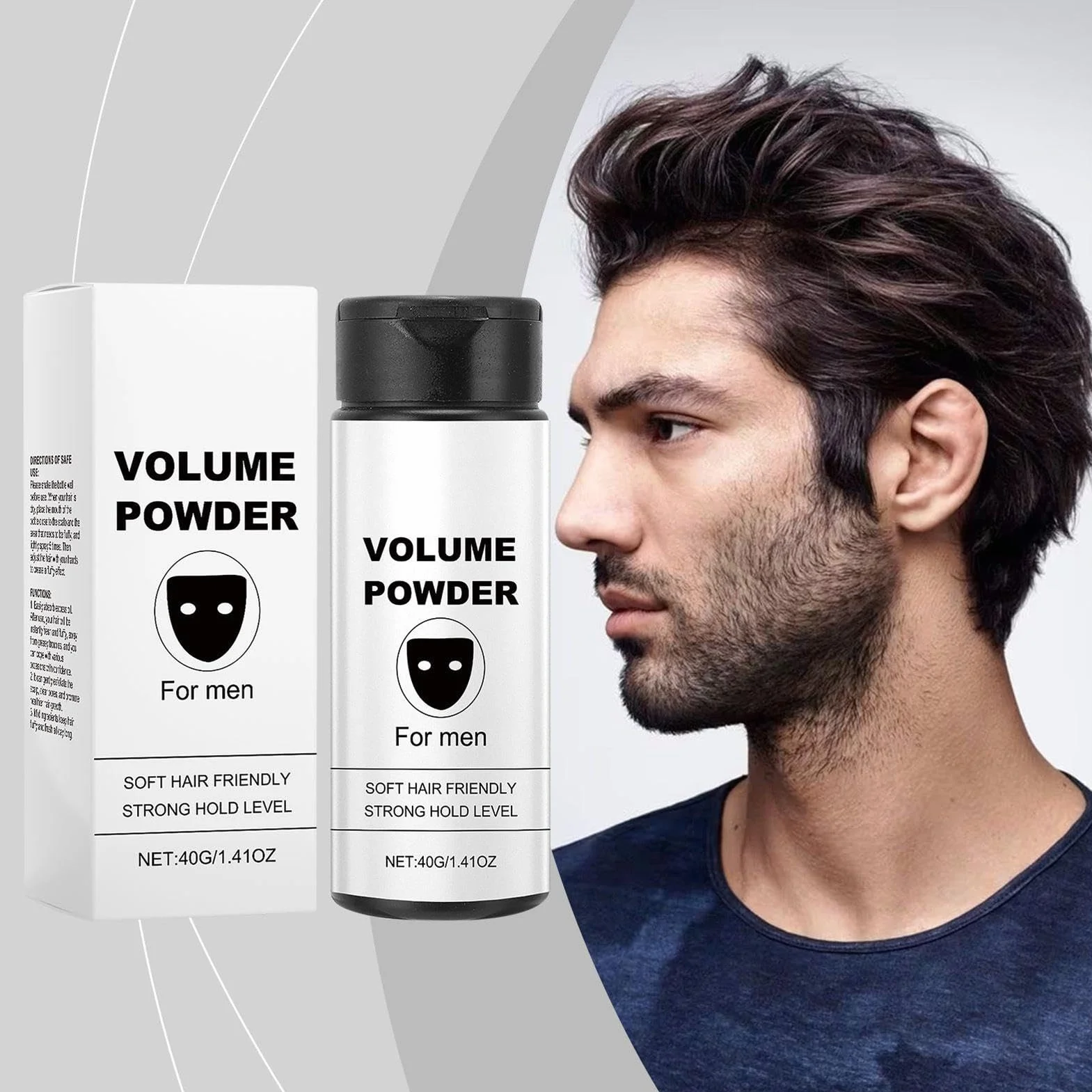 Hair Texture Powder, Natural Look, Easy to Apply Men's Styling Powder, Portable Hair Volume Boost, Long-lasting Hold, Perfect for Business Trips, Appointments