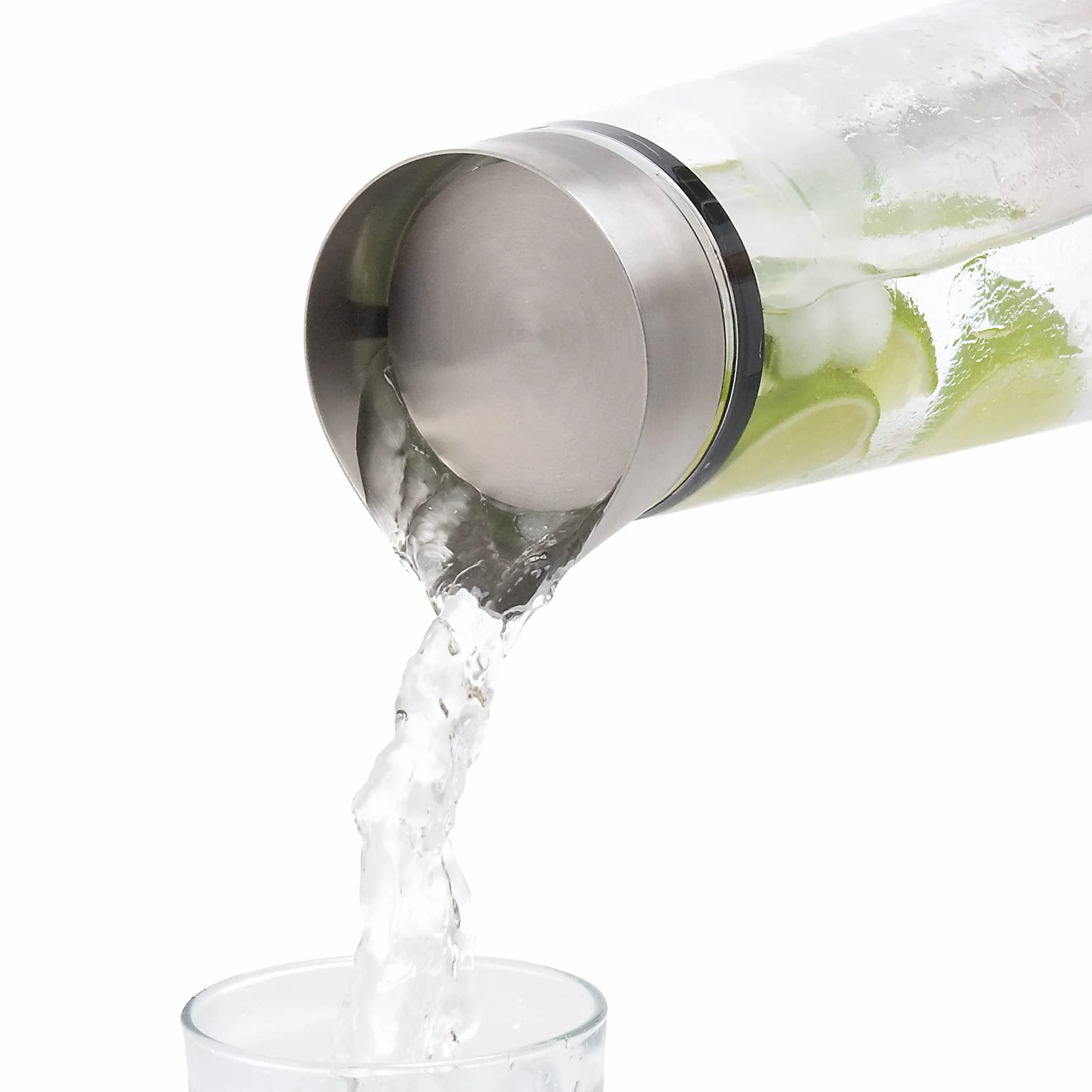 blomus -ACQUA- karafka na wodę ze szkła, pojemność 1,5 litra, szklana karafka z wysokiej jakości pokrywką ze stali nierdzewnej, przelewanie bez kapania, ekskluzywny wygląd (wys. / szer. / gł.: 33 x 10 x 10 cm, przezroczysta, 63448)