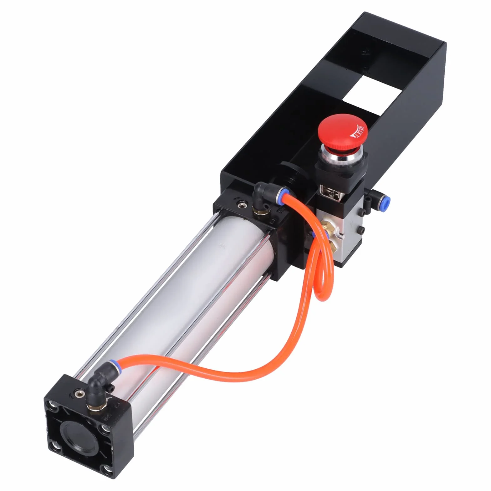 Fafeicy Pneumatyczna kruszarka do puszek 100 Psi, stal + aluminium, styl przemysłowy, neutralny (biały/czarny), narzędzia do recyklingu
