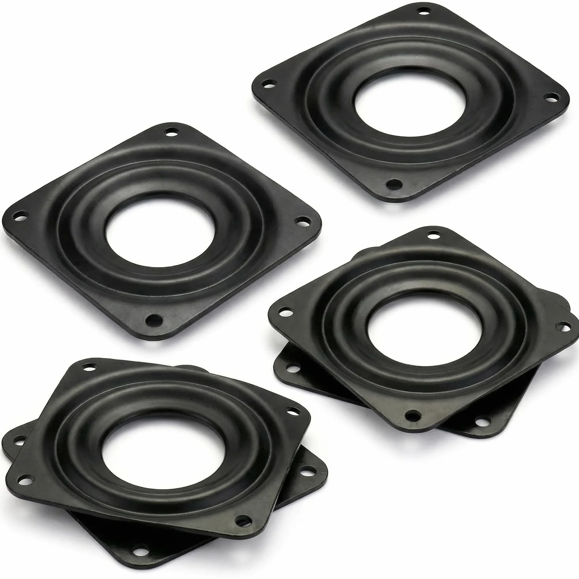 QWORK 4-częściowe łożysko kulkowe gramofonu, 3"/72mm, obrotnica 360 stopni do ekspozycji półek, mebli, szafek RTV, półek kuchennych