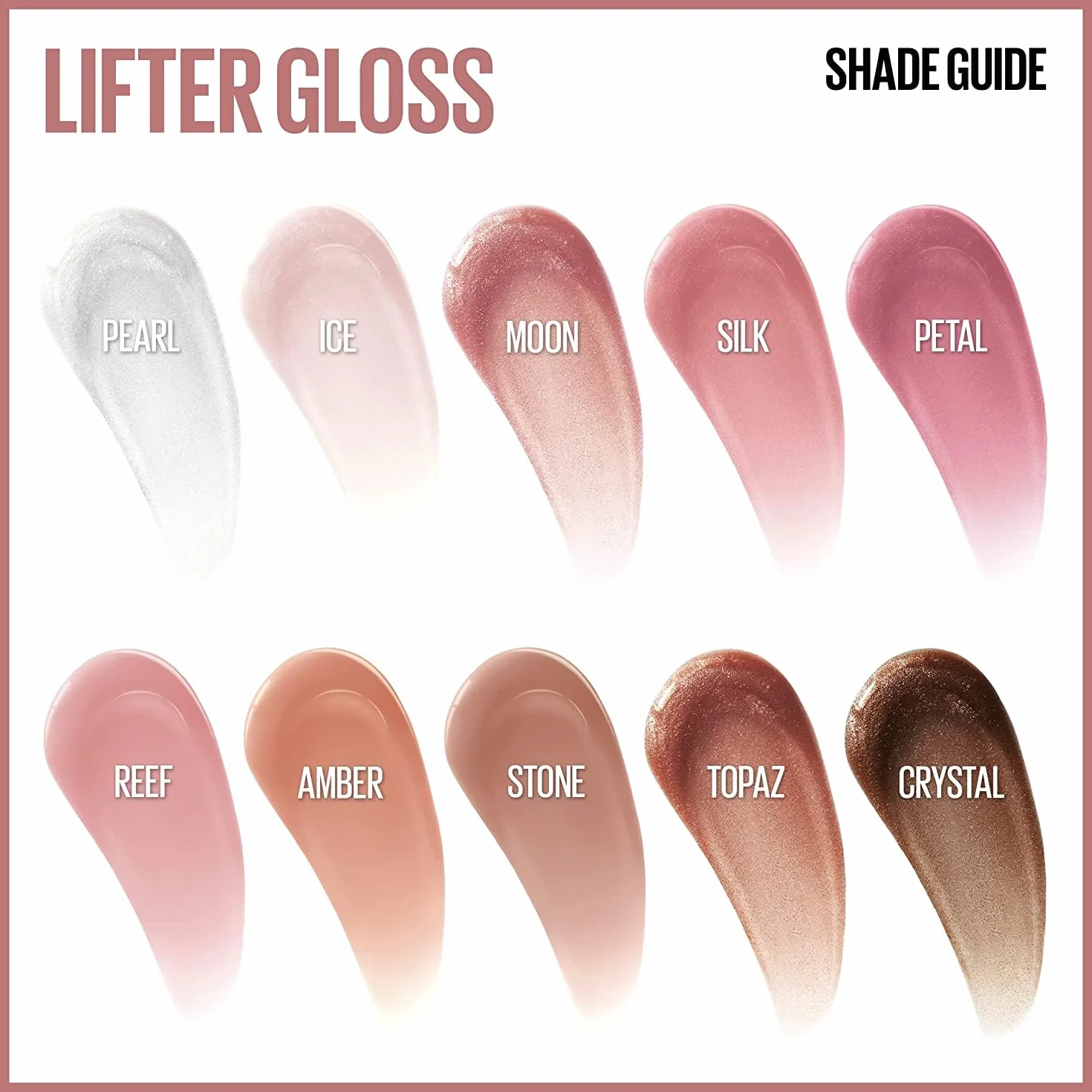Maybelline New York Lifter Gloss błyszczyk do ust wyjątkowy blask, formuła z kwasem hialuronowym i witaminą E, wygodna aplikacja, 005 Petal, 5 ml