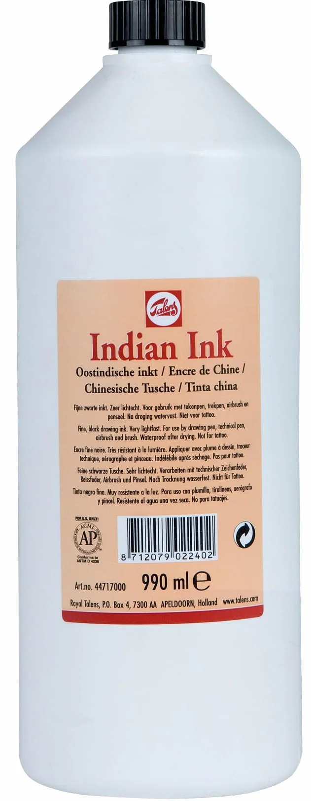 Unbekannt Talens chiński tusz, 990 ml, czarny