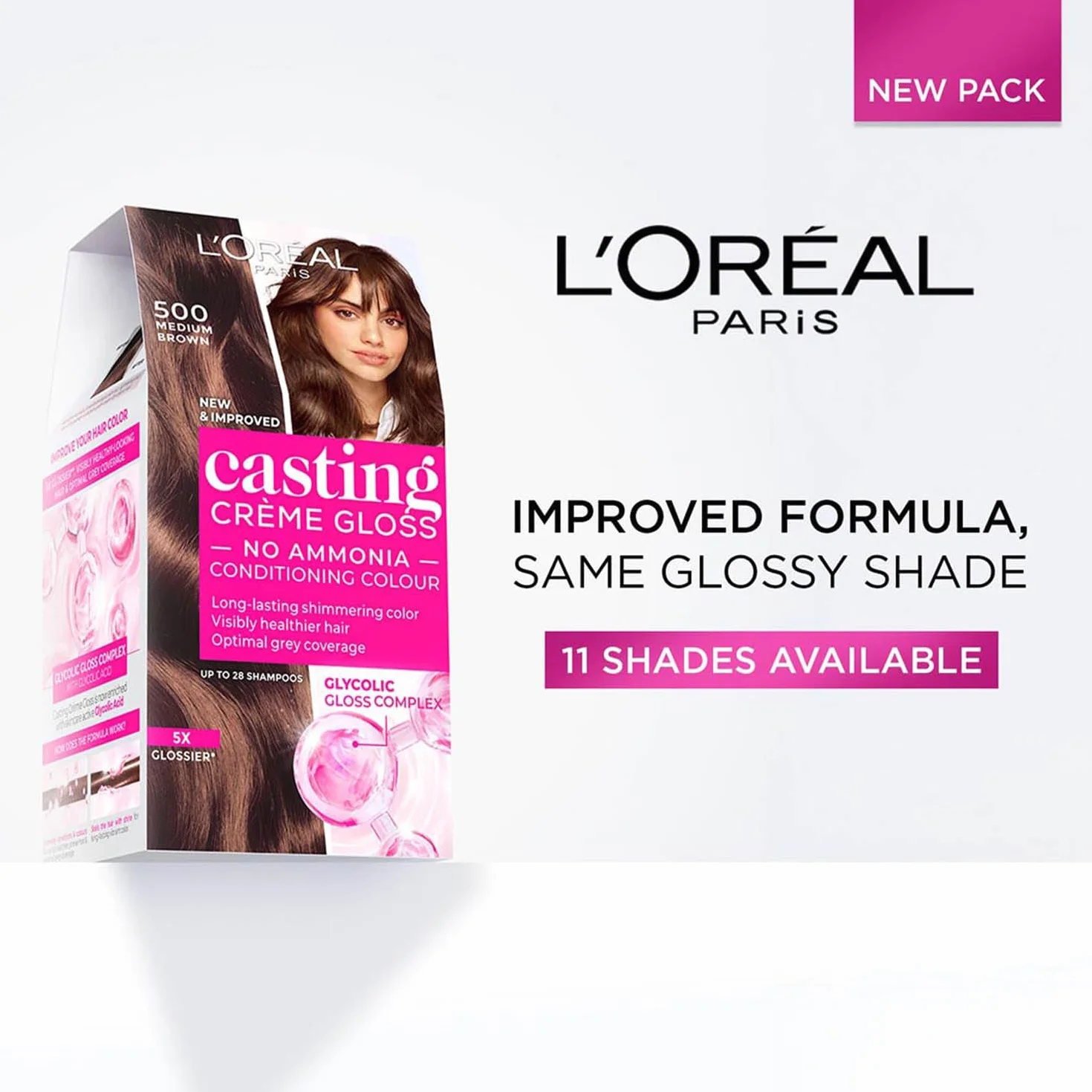 L'Oreal Paris Casting Cream Gloss, Darkest Brown 300, 87,5g+72ml