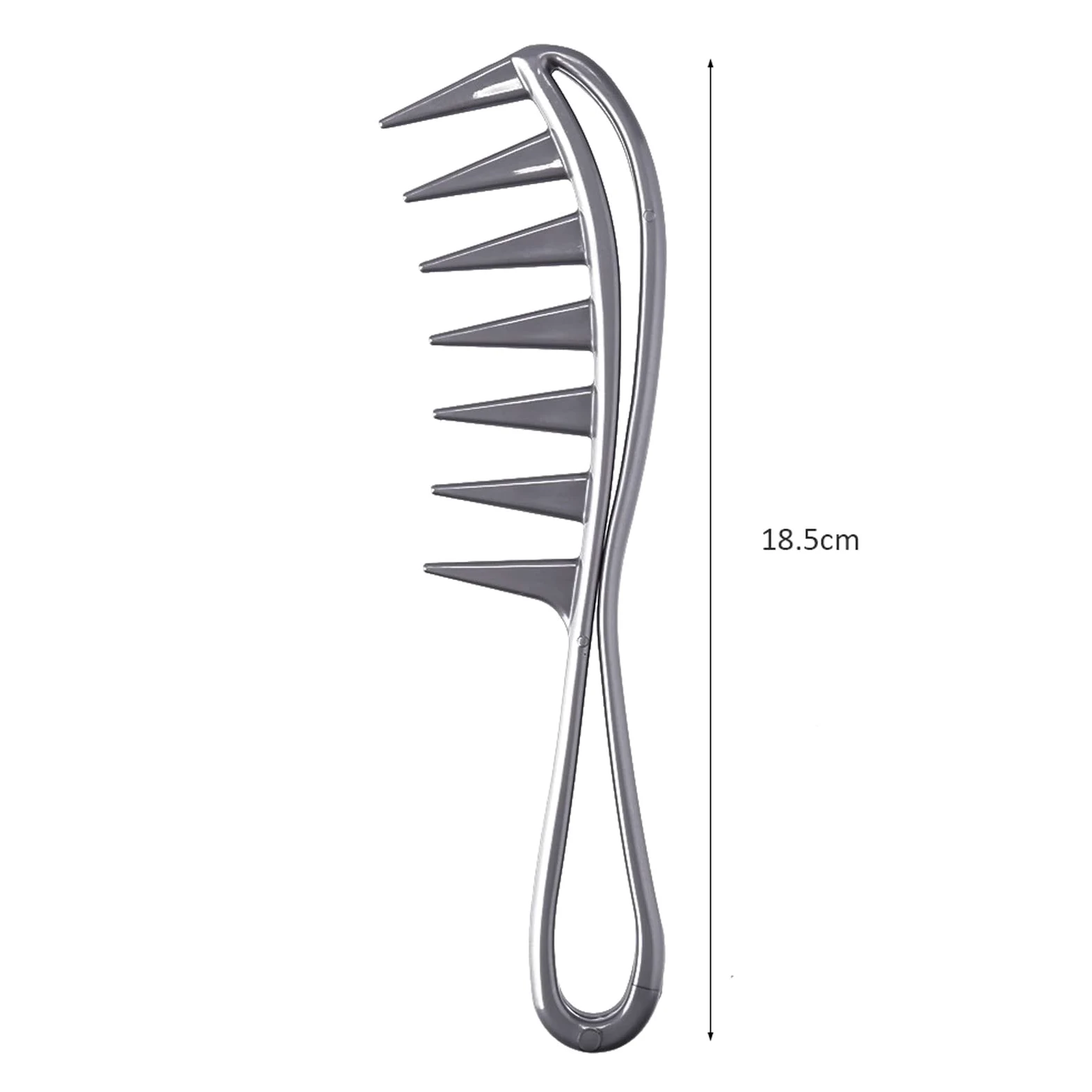 DieffematicSZ Grzebień Wide Tooth PP Comb Curly Hair Salon Hairdressing Comb Massage for Hair Styling Tool for Curl Hair (Color : Gray)