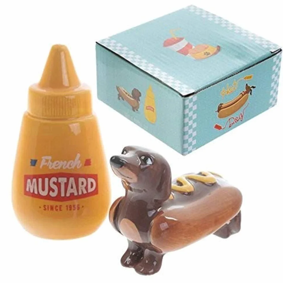 Puckator Zestaw soli i pieprzu dla psa i musztardy