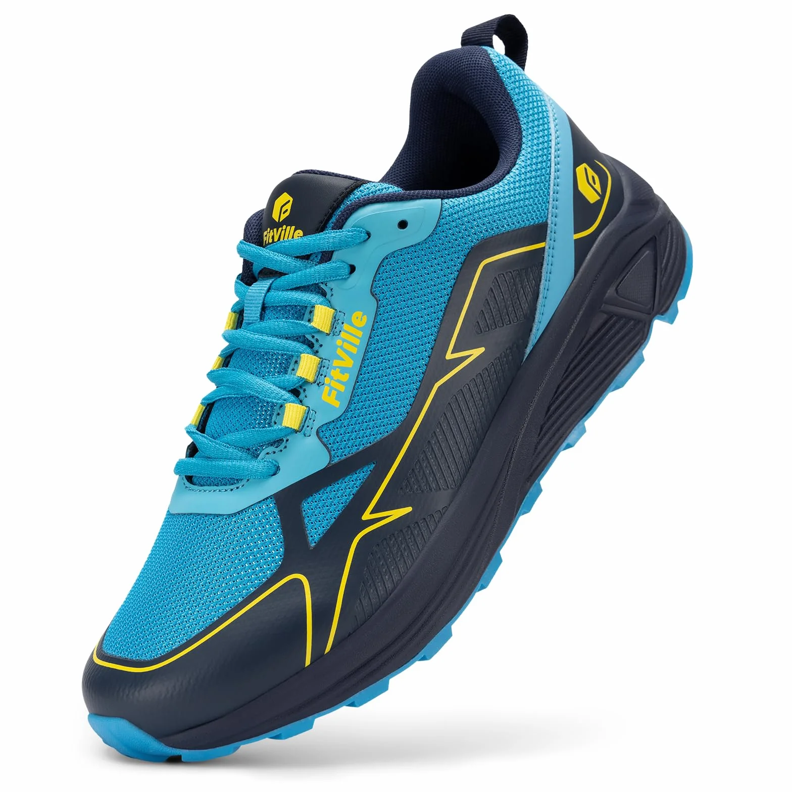 Buty do biegania FitVille Męskie bardzo szerokie buty do biegania w terenie Szerokie lekkie buty sportowe Buty outdoorowe Wygodne buty fitness Buty trekkingowe V3