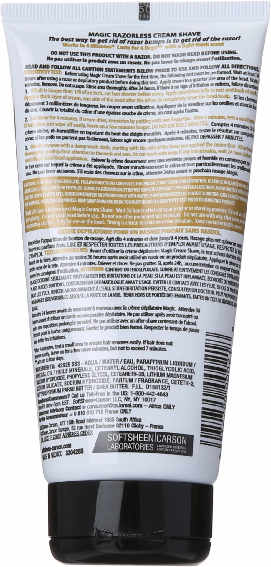 Magic Krem do golenia bez brzytwy świeży i lekki zapach, tubka 170 ml