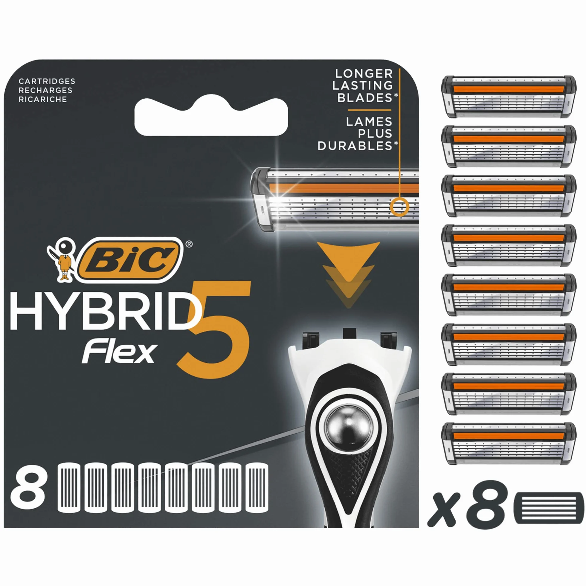 BIC Hybrid 5 Flex wkłady 8 szt