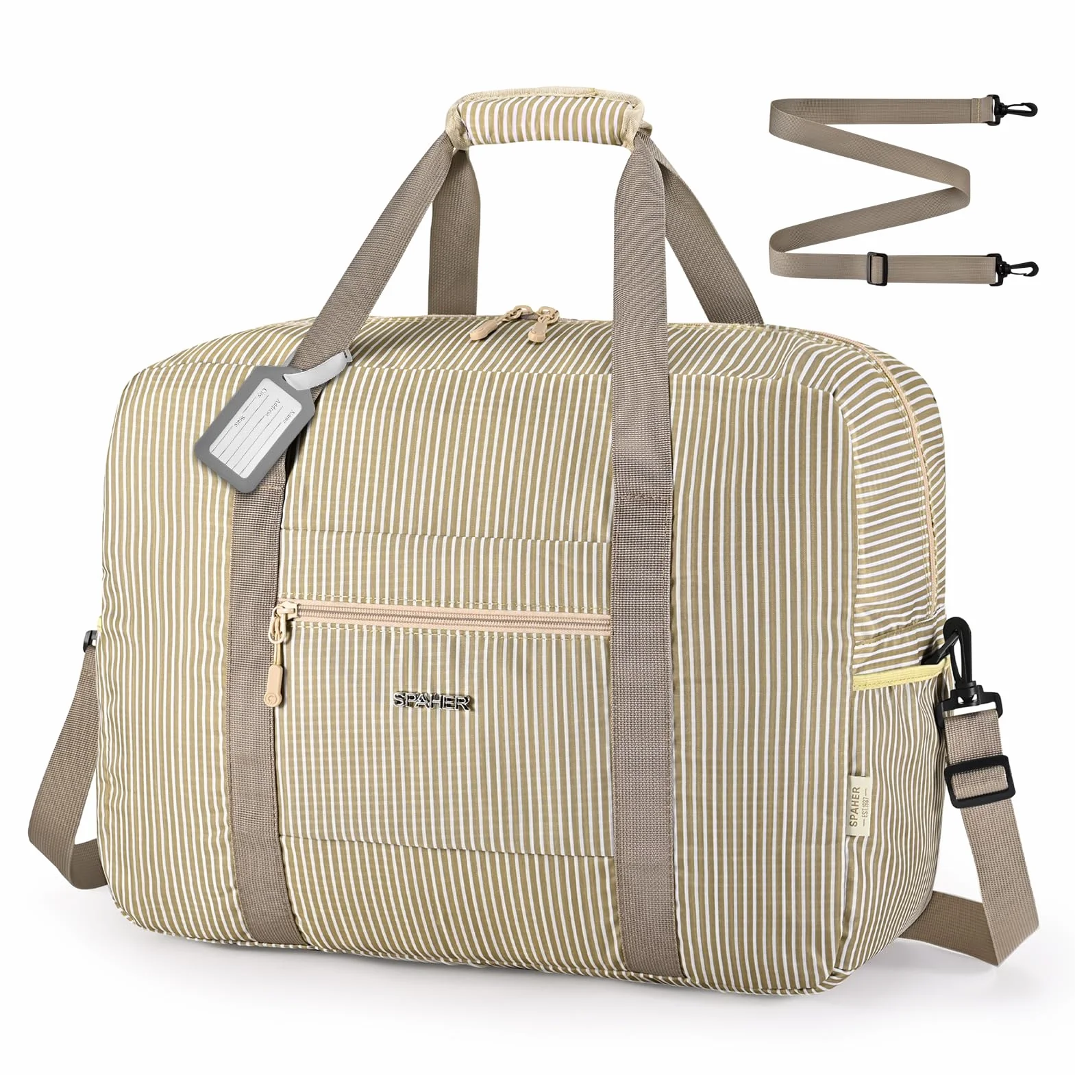 SPAHER Torba Podróżna Easyjet 45x36x20 Torba na Bagaż Podręczny Składana Sportowa Weekendowa Torba Samolotu Wodoodporn dla Mężczyzn i Kobiet Travel Cabin Bag z Odłącznymi Paskami Ramiennymi