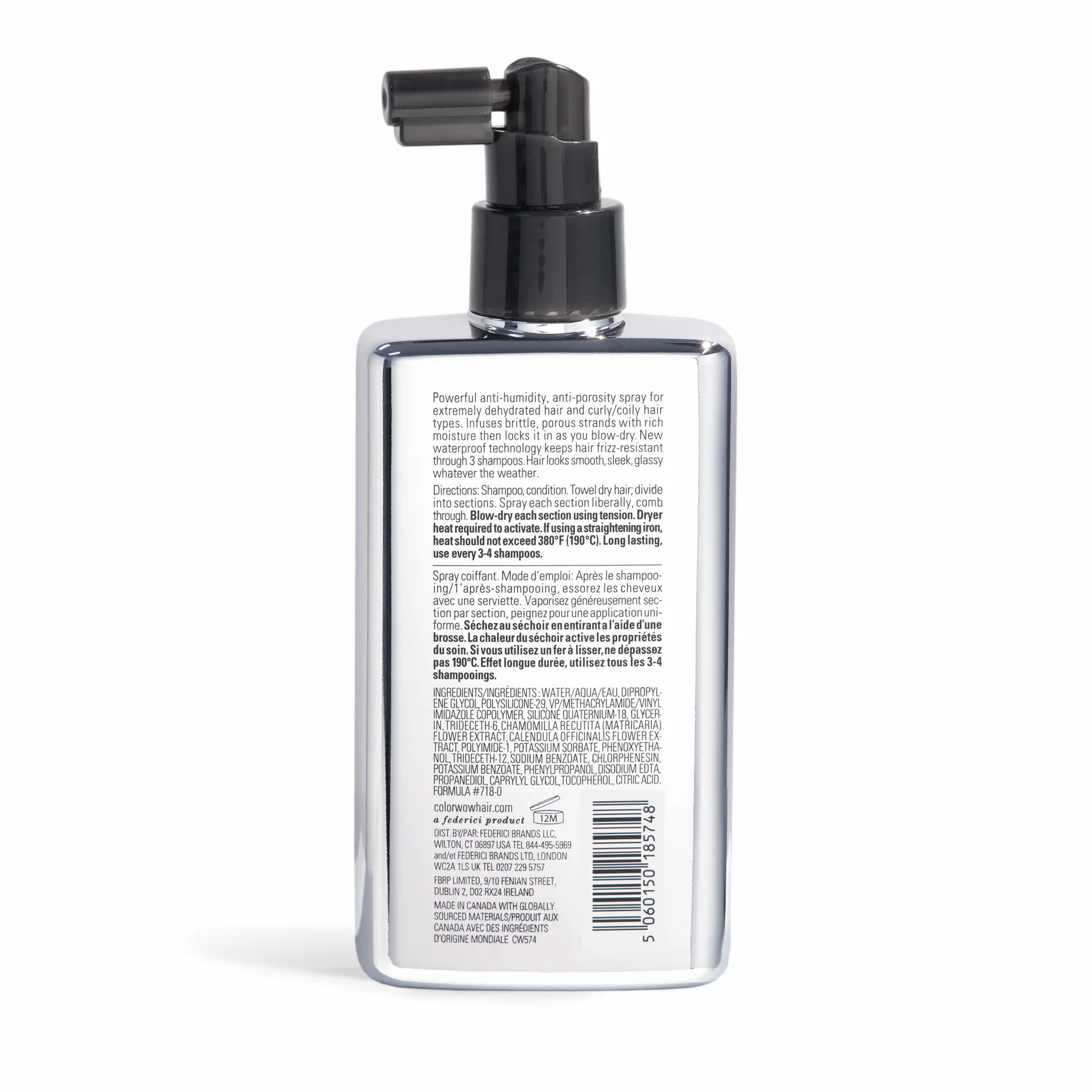 Color Wow Dream Coat Extra Strength, ochrona przed wysoką temperaturą, spray zapobiegający puszeniu się, do 3 mycia, błyszczący spray do bardzo gładkich, gładkich włosów, bez siarczanów, parabenów,
