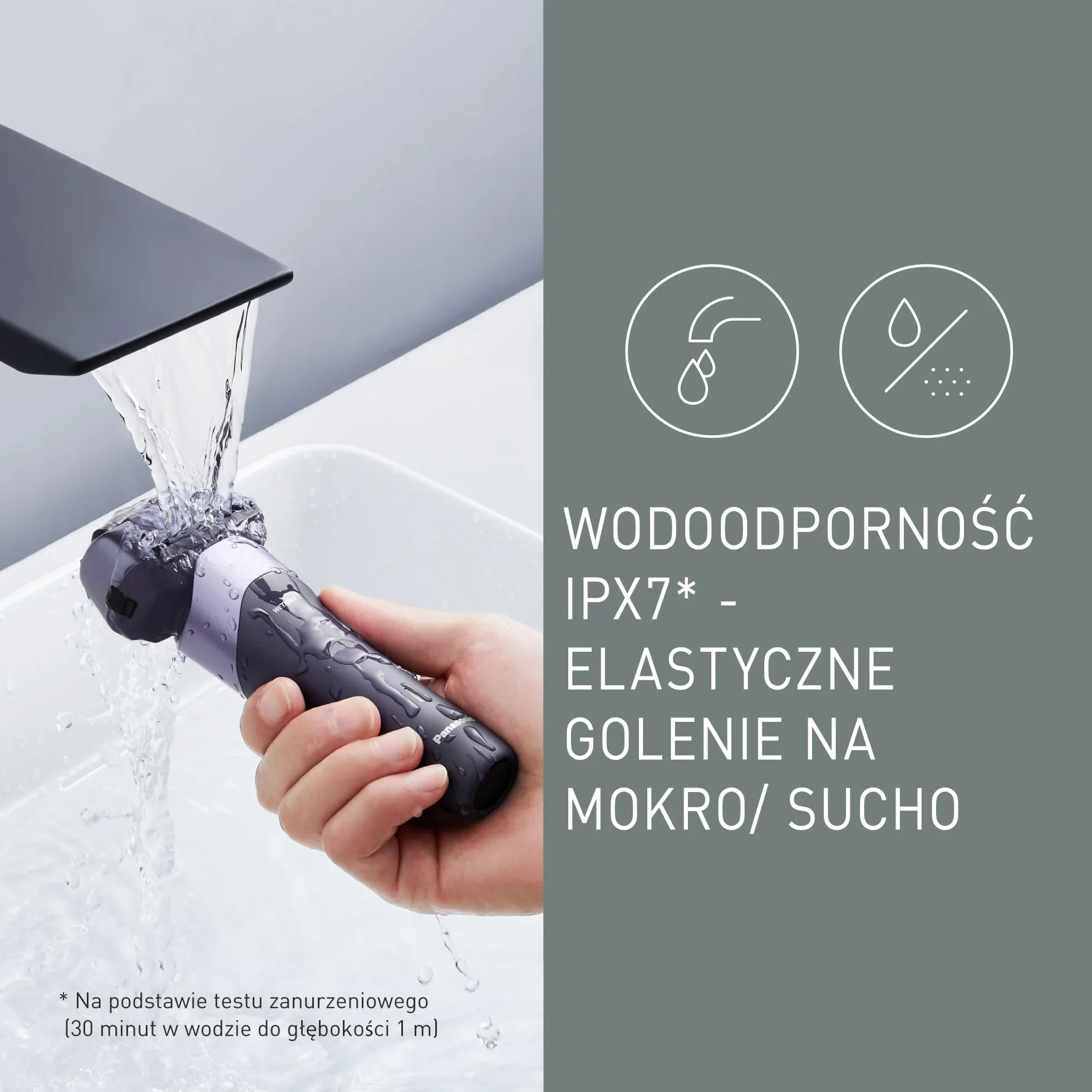 Panasonic ES-ERM3FV503 Golarka elektryczna z 3 ostrzami, na mokro i sucho, IPX7, USB-C, fioletowa