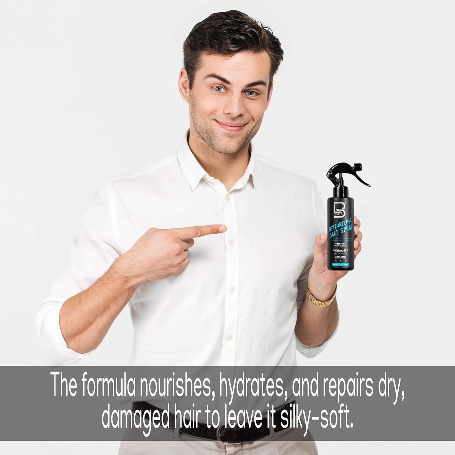 L3VEL3 Texturizing Salt Spray 250 ml Spray Teksturyzujący z Solą Objętość Naturalny Wygląd