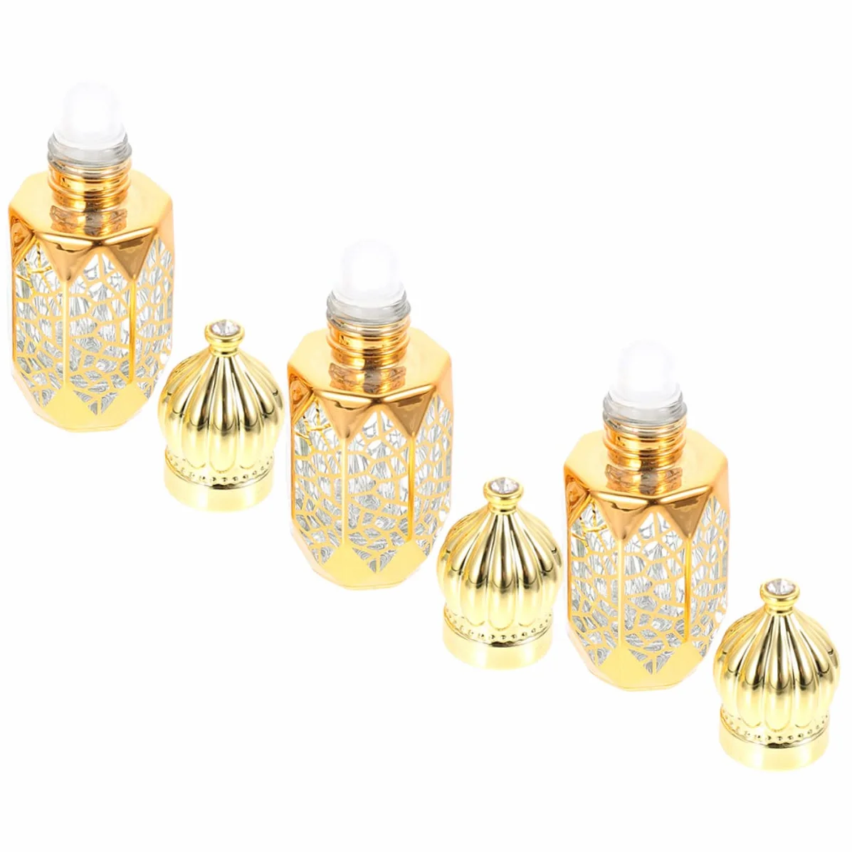 minkissy 9 Butelkowanie olejków eterycznych arabskie butelki perfum niezbędne butelki obrotowe próbki butelek wystrój vintage szklany wałek do olejków eterycznych butelka rolkowa wdzięk