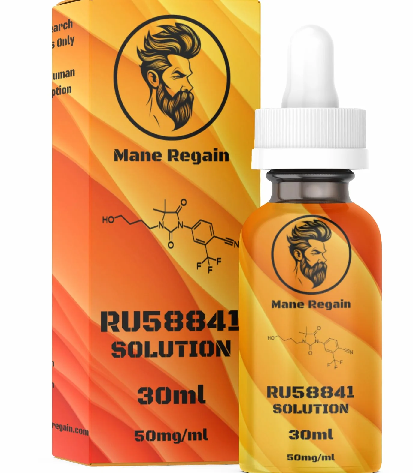 RU58841 5% roztwór (50 mg/ml) - DHT Blocker - Zaawansowane leczenie wypadania włosów - Antyandrogenowy tonik do włosów - Wspomaga porost włosów i zapobiega