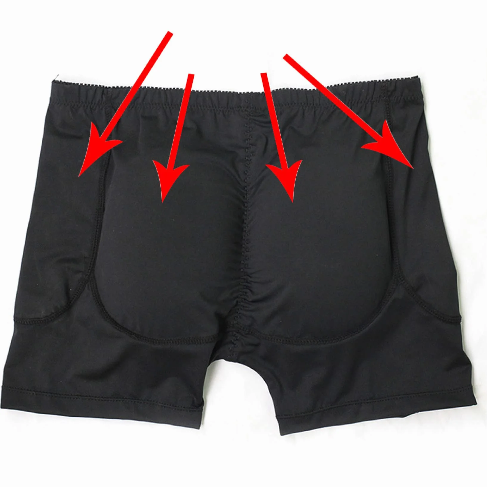 Męskie spodenki wzmacniające pośladki z niskim stanem z wkładkami, szczuplejsze bokserki modelujące sylwetkę Butt Shaper Plus rozmiar