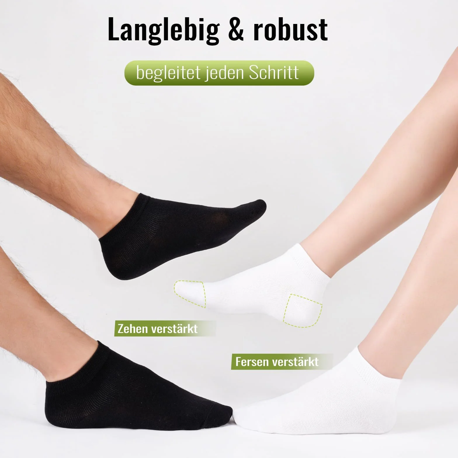 SukModen Bambusowe skarpety do sneakersów, dla mężczyzn i kobiet, 43-46, 12 par, antyzapachowe, krótkie, miękkie, oddychające, męskie, czarne, białe, szare