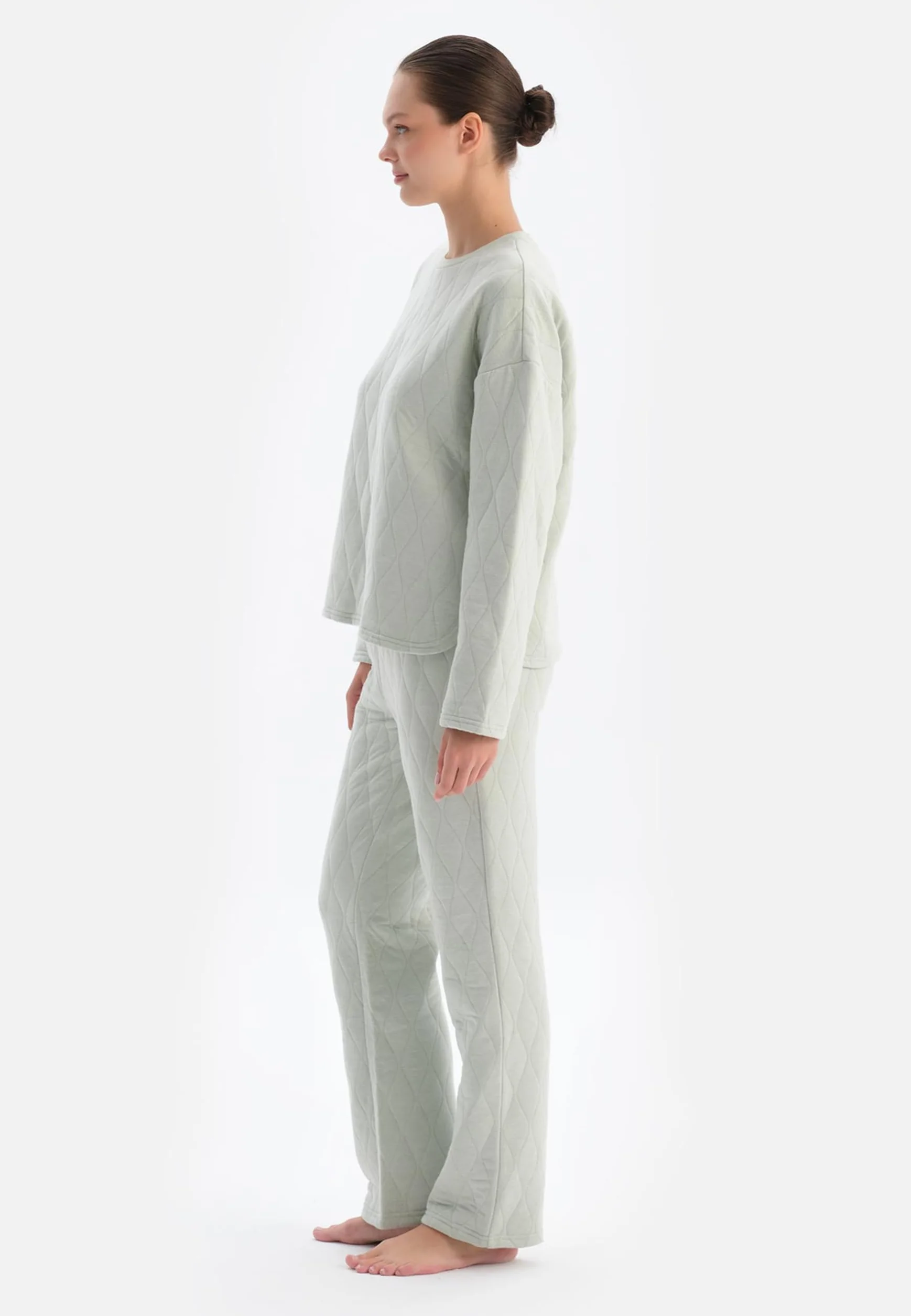 Dagi piżama top Kobiety Quilted Pajama Top