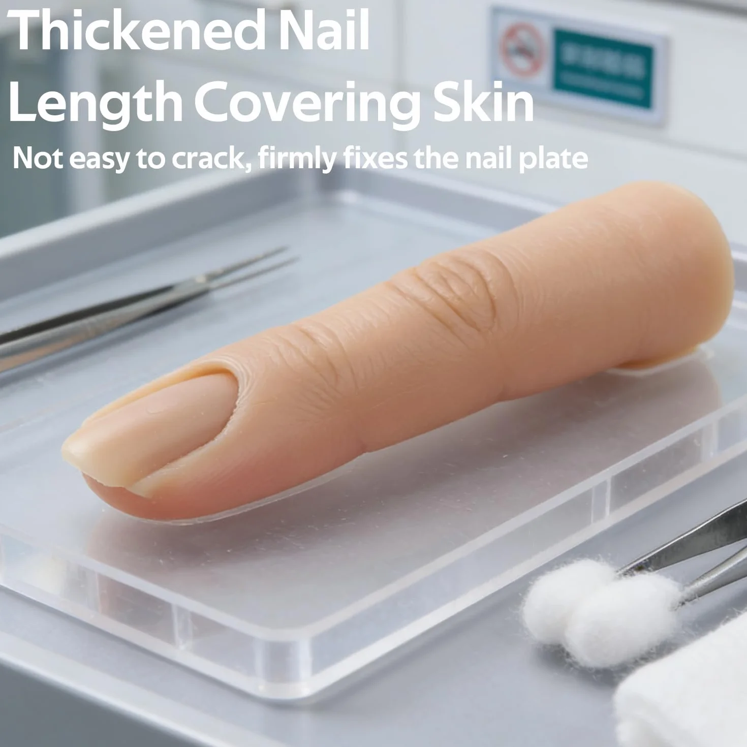 Silikonowe palce do ćwiczeń dłoni, trening paznokci, zginany elastyczny silikonowy model do ćwiczeń palców, silikonowy palec, do paznokci akrylowych, manicure, sztuka, tryb palców, 2 szt., kolor skóry