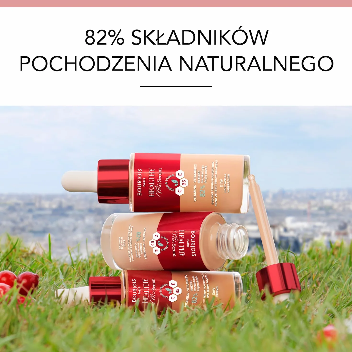 Bourjois Healthy Mix Serum Podkład, 53W Light Beige, 30 ml