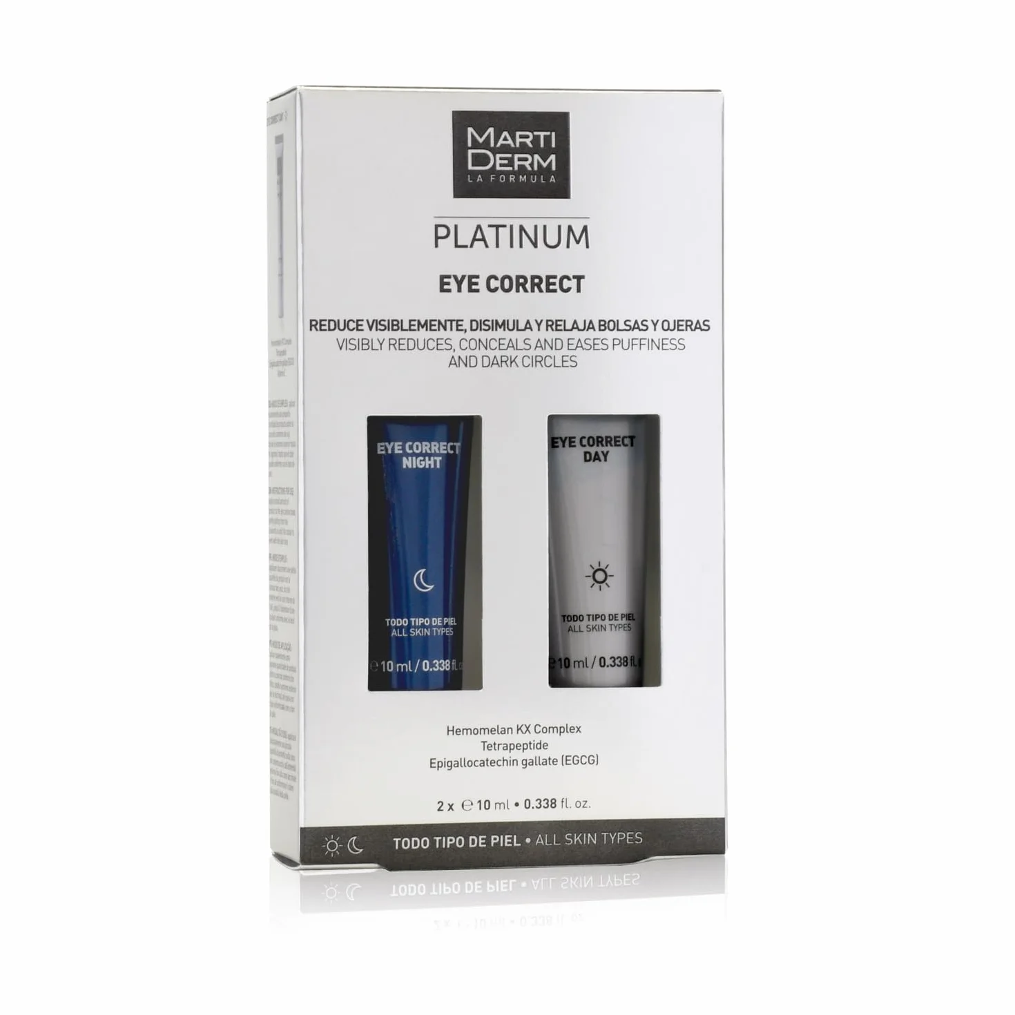 Martiderm, Platinum Eye Correct Day & Night 2 X 10 Ml, Zestaw Twarzy, Wielobarwny, U, Unisex-Adult.