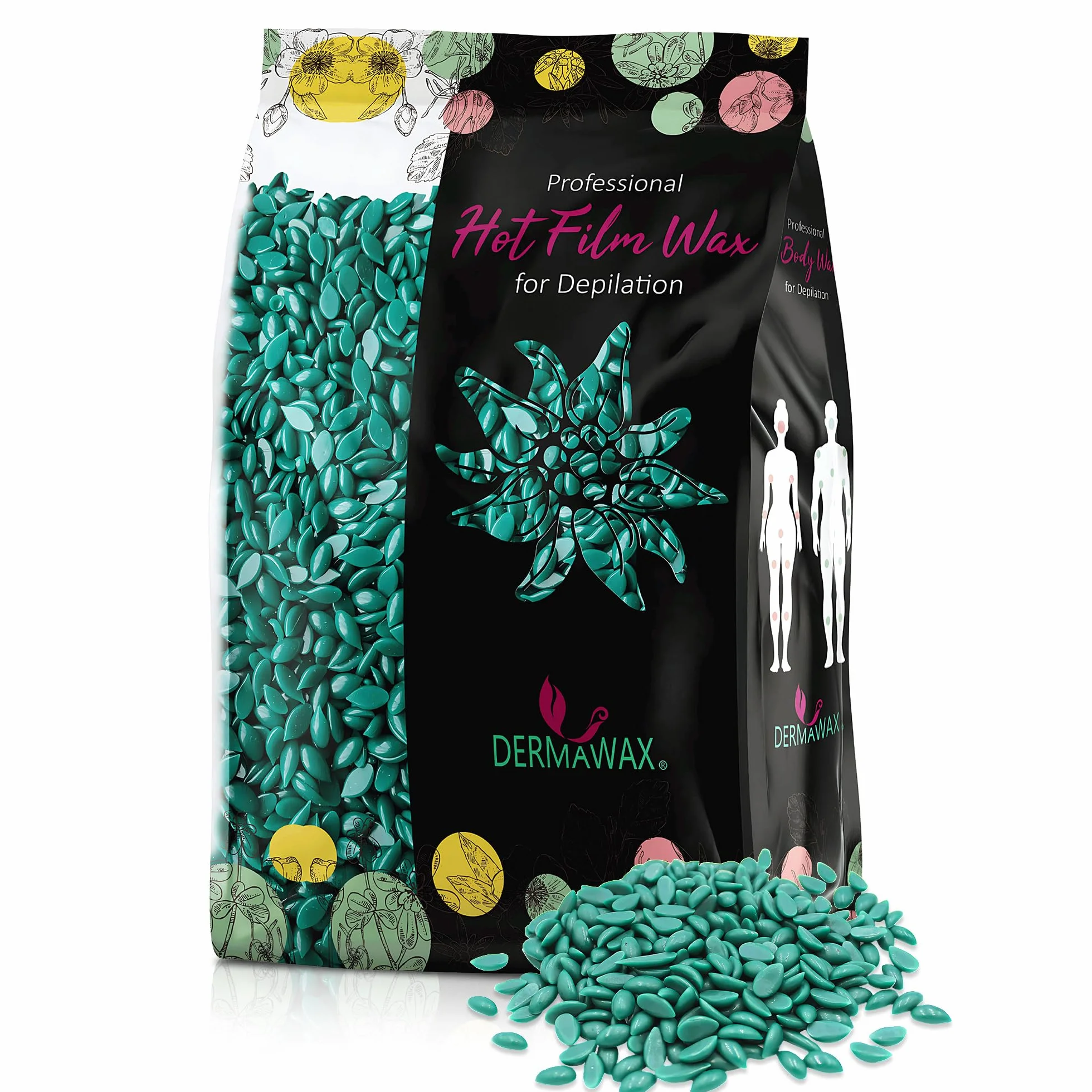 Dermawax Black Series Azulen Film wosk do usuwania włosów całego ciała