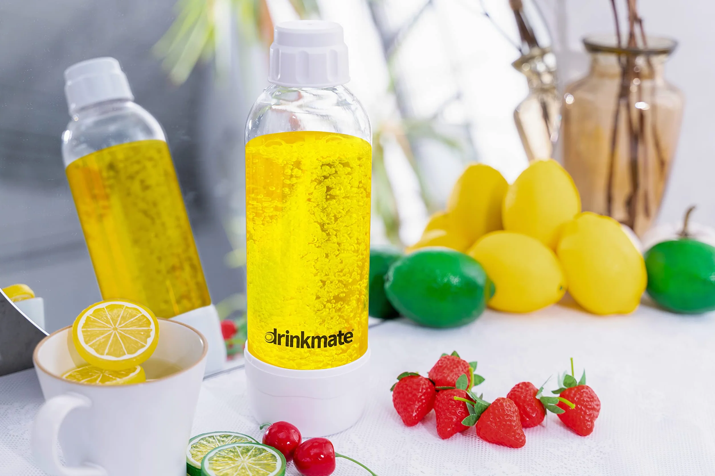 DrinkMate Butelki gazowane do napojów gazowanych (2 sztuki) (0,5 l, białe)