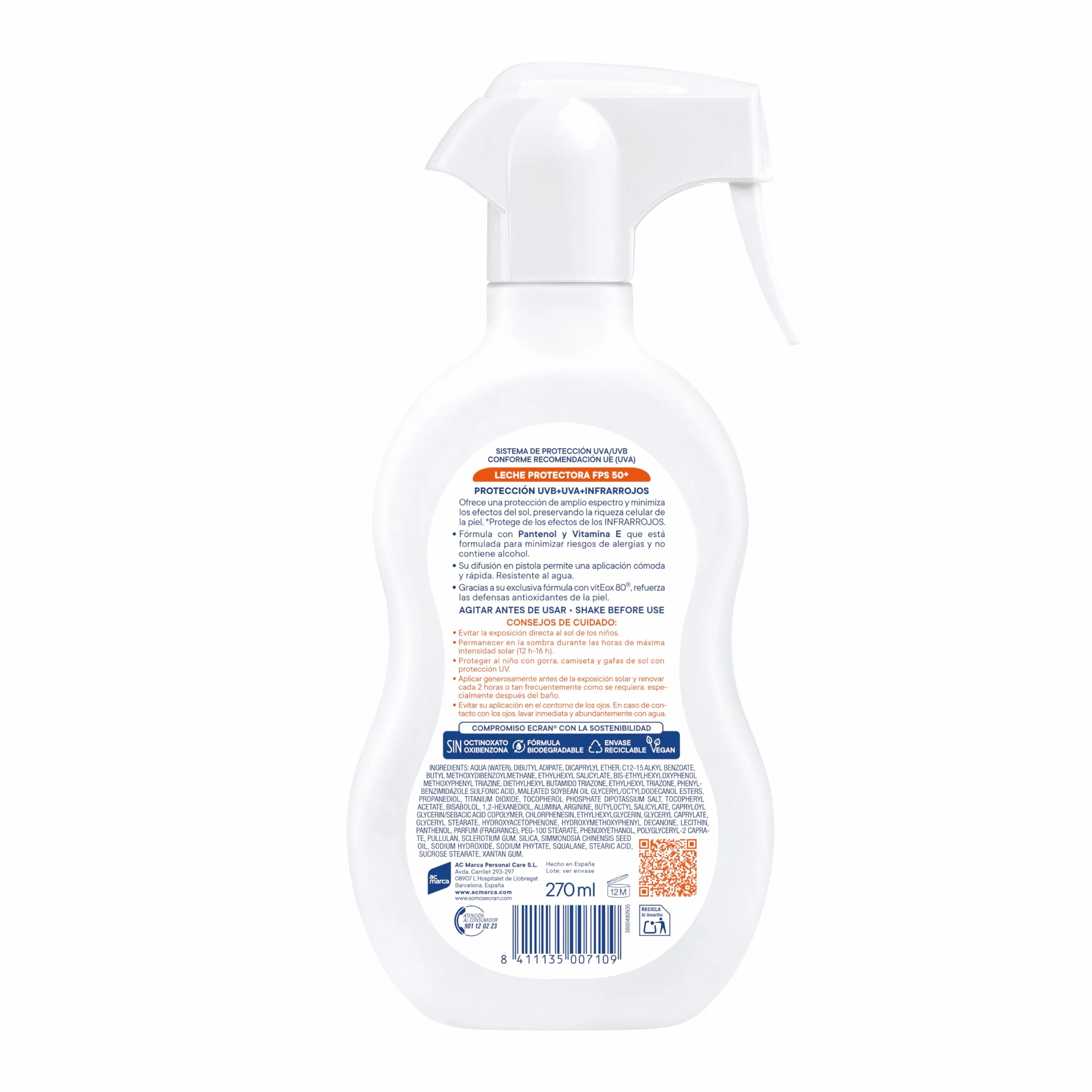 Mleczko do Opalania SPF 50+ 270 ml Biały
