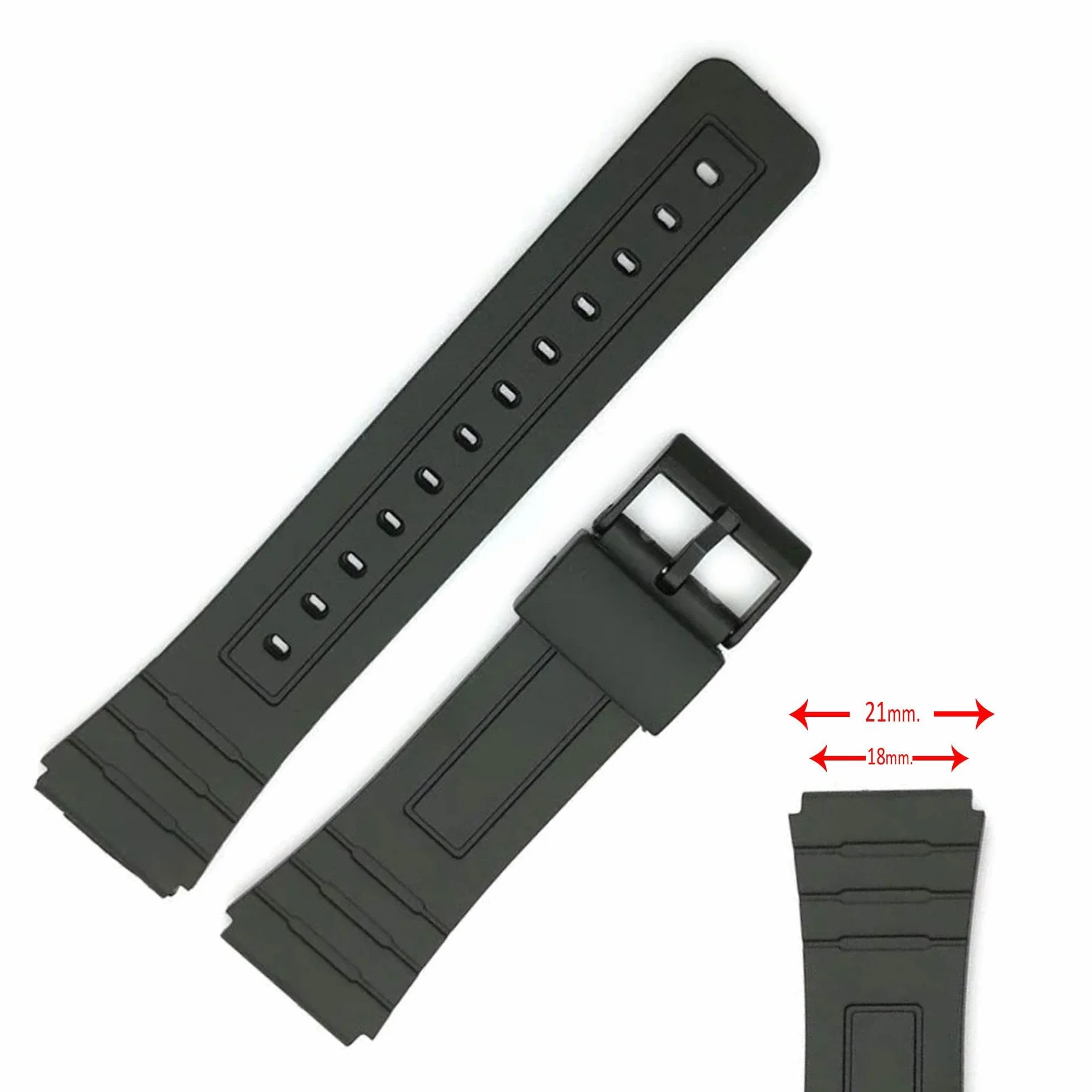 Pasek do zegarka Kompatybilny z Casio F-91 F-91W F-105 F-106W F-94 W-217h 18mm Ref 283P4