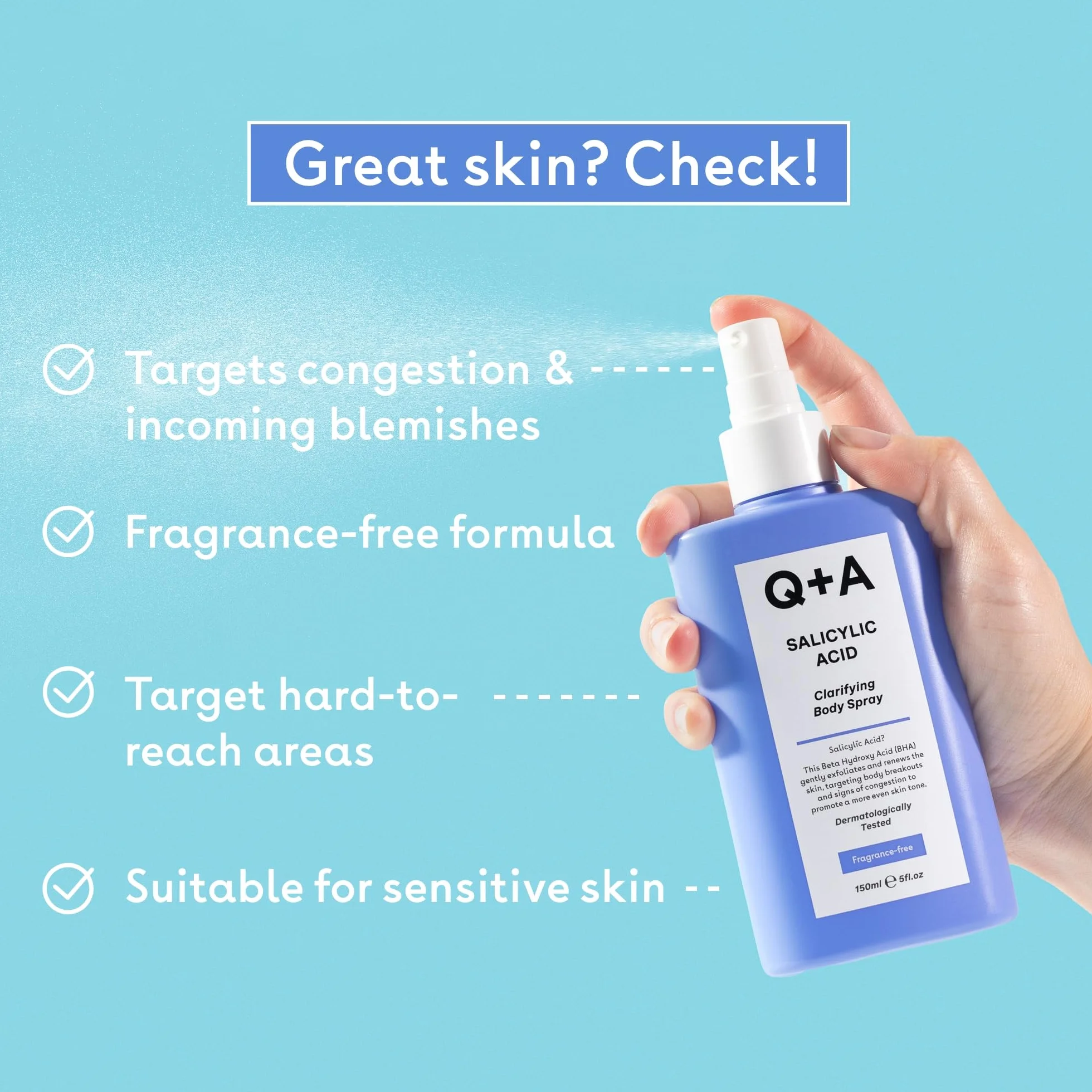 Q+A Salicylic Acid Body Spray