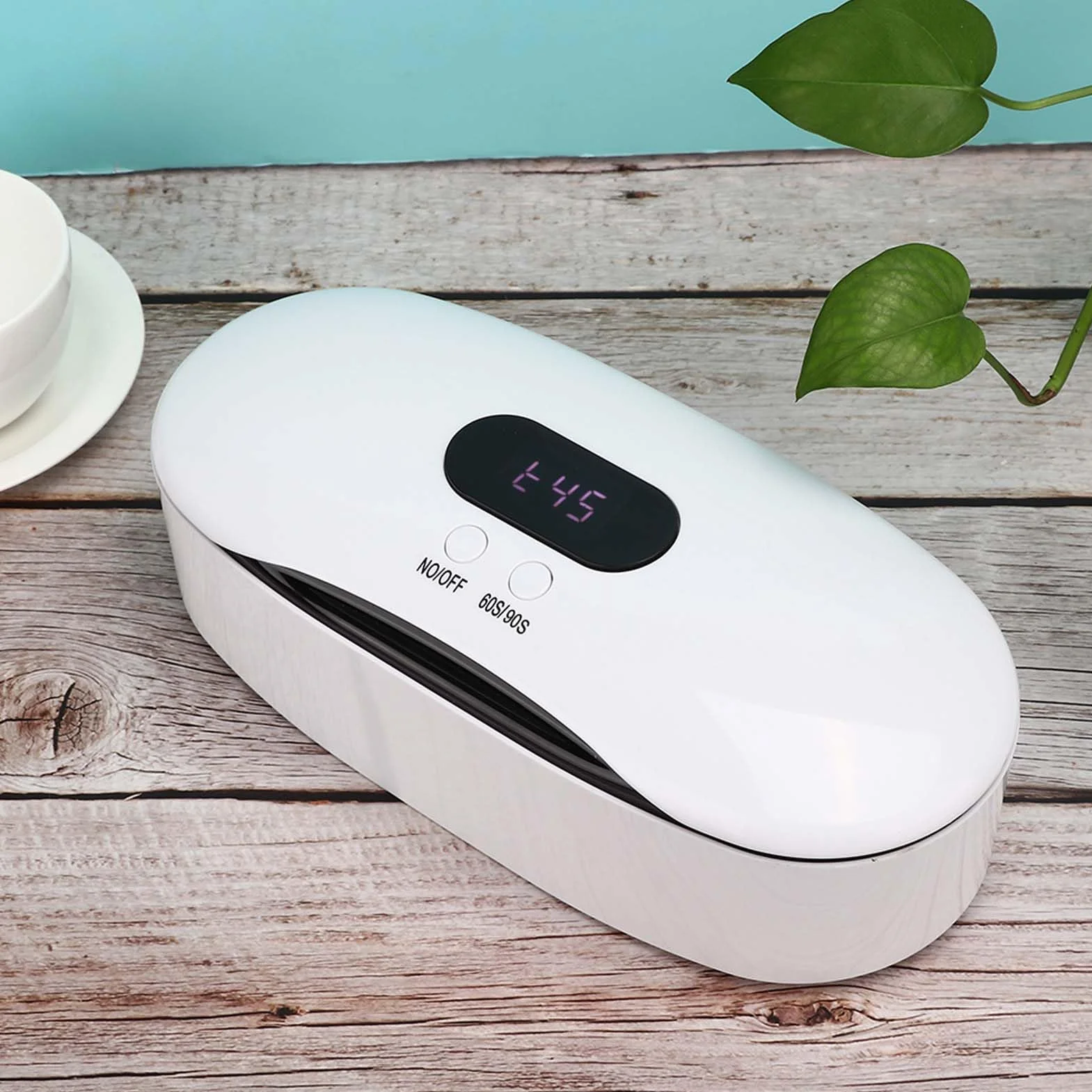 UV Light Sanitizer Box UVC sterylizator LED w stylu lat 60/90., timer z ładowaniem USB, do narzędzi do zdobienia paznokci, salonu piękności, manicure, pedicure (kabel USB)