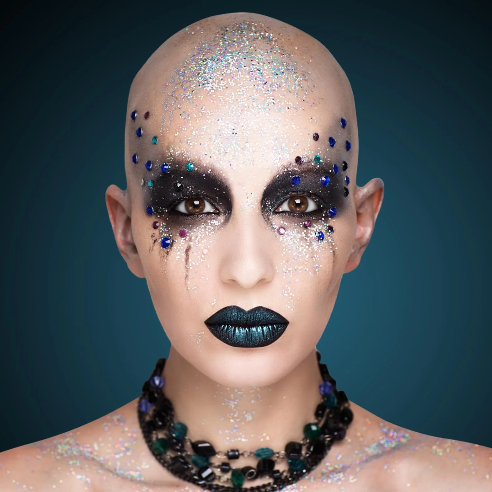 PLULON Halloween czepek do łysienia, lateksowy, dla dorosłych, kobiet i mężczyzn, z nylonowymi nakładkami na perukę, akcesoria na Halloween, imprezę Cosplay