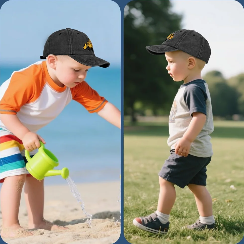 Unisex dziecięca czapka bejsbolówka, czapka z daszkiem, dla dziewcząt, regulowana czapka, letnia czapka, czapka traktorowa, dla chłopców, koparka, kapelusze przeciwsłoneczne, czapka bejsbolowa
