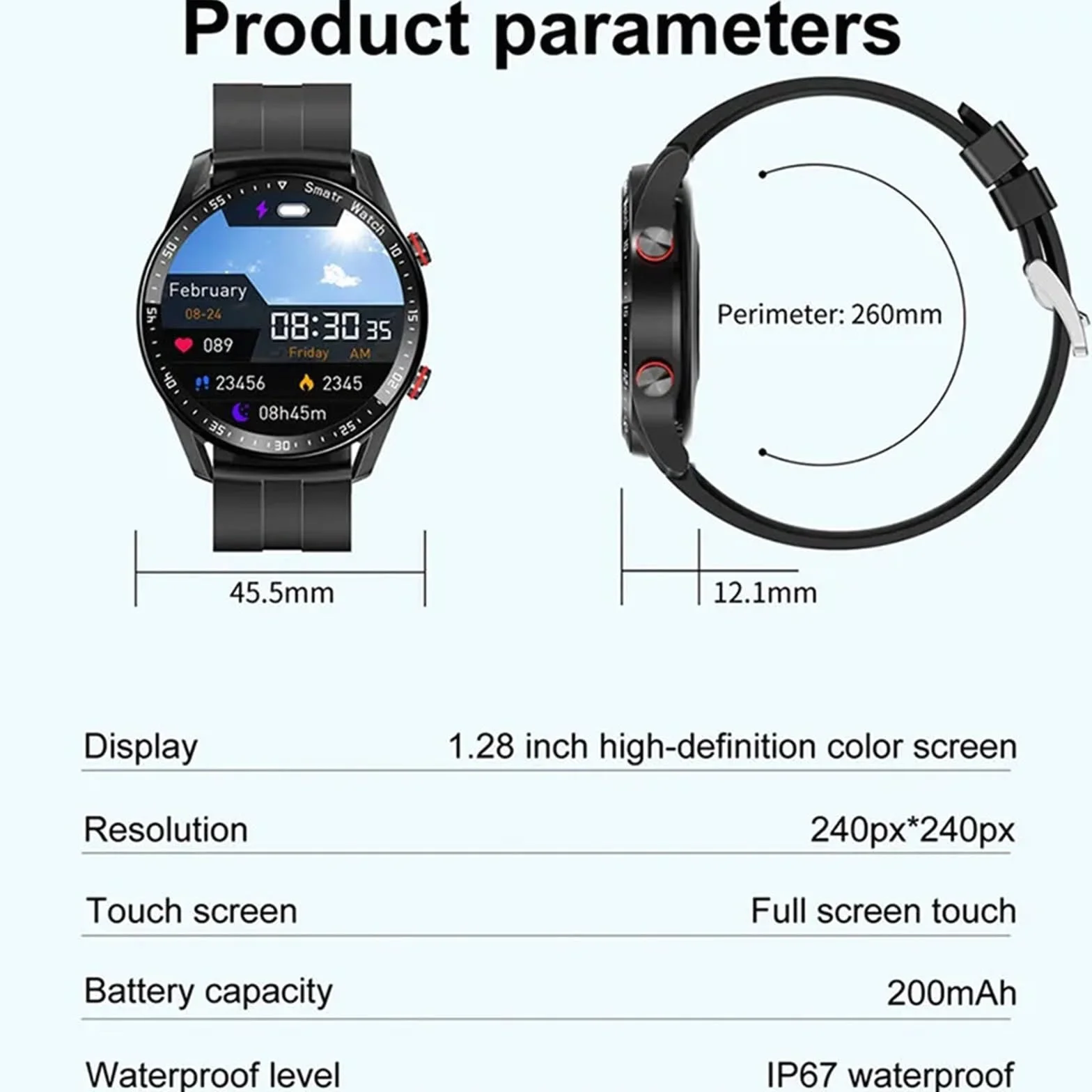 Inteligentny Zegarek Bluetooth Call Mężczyźni Wodoodporny Wyświetlacz Sportowy Fitness Męski Smartwatch (Color : Steel strip silver)