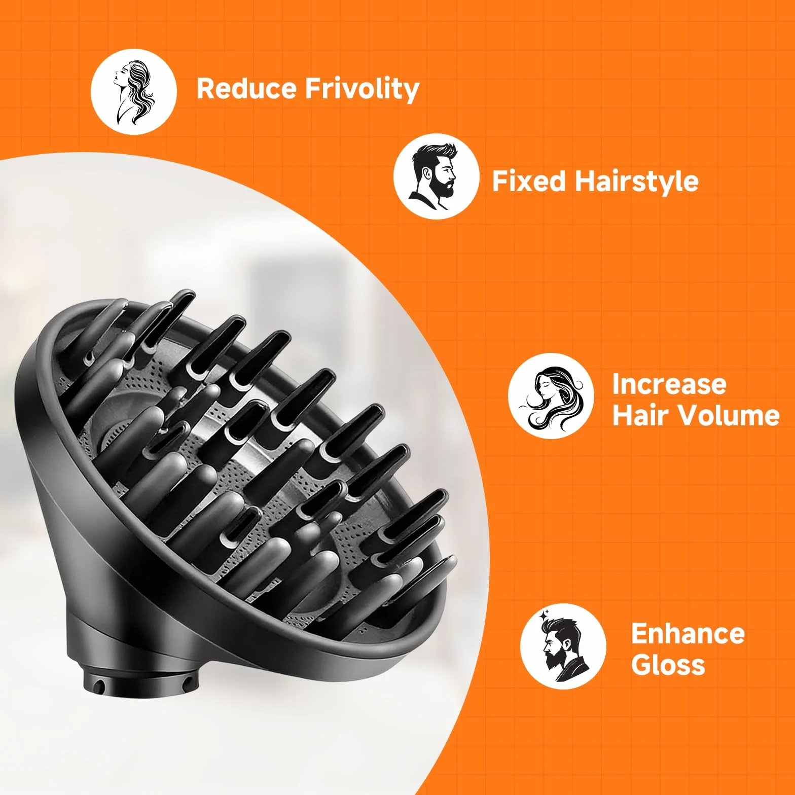 Dyfuzor do Suszarki, Włosów, Kompatybilny z Dyson Airwrap HS01/ HS08/ HS05, Nasadka Dyfuzora Włosów Kręconych i Falowanych, Konwersja do Przenośna Nasadka Stylizatora, Suszarki