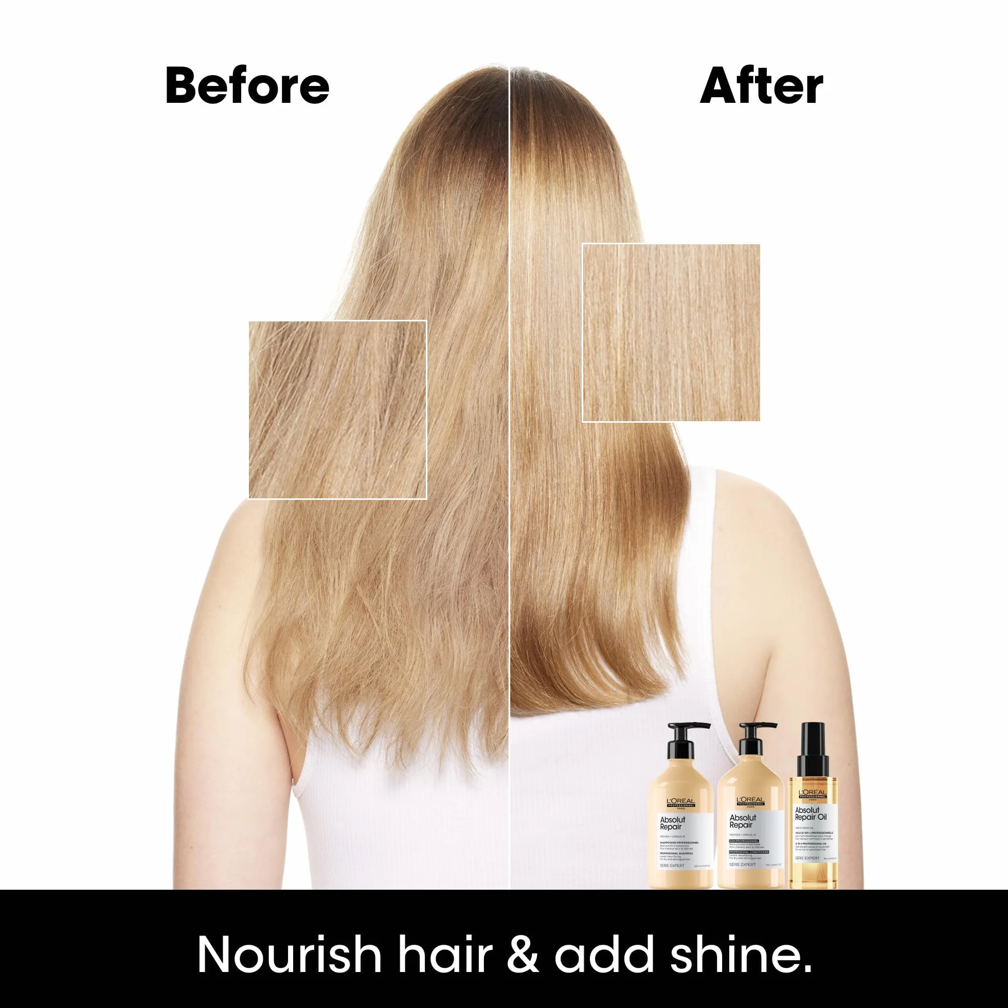 L'Oréal Professionnel Odżywczy olejek Leave-In do suchych i zniszczonych włosów, do natychmiastowej restrukturyzacji, seria Expert, Absolut Repair 10 w 1, 30 ml