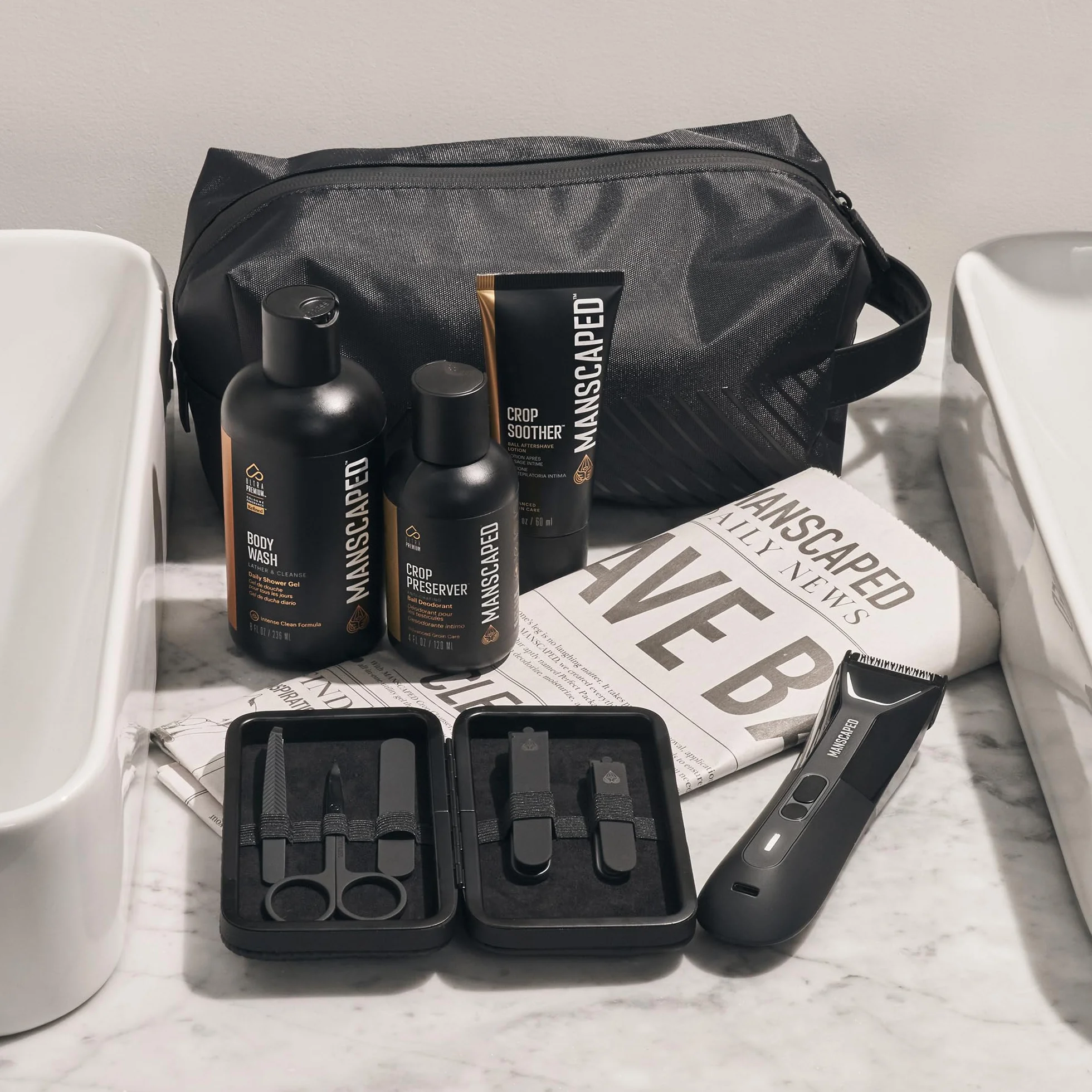 MANSCAPED Premier Pack 5.0 ULTRA Męski trymer do pachwiny i ciała z The Lawn Mower 5.0 ULTRA