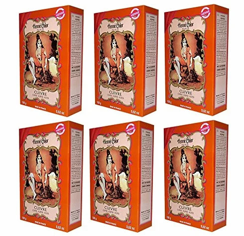 Henna Color Naturalna Farba do Włosów w Proszku Miedź 6 x 100 g