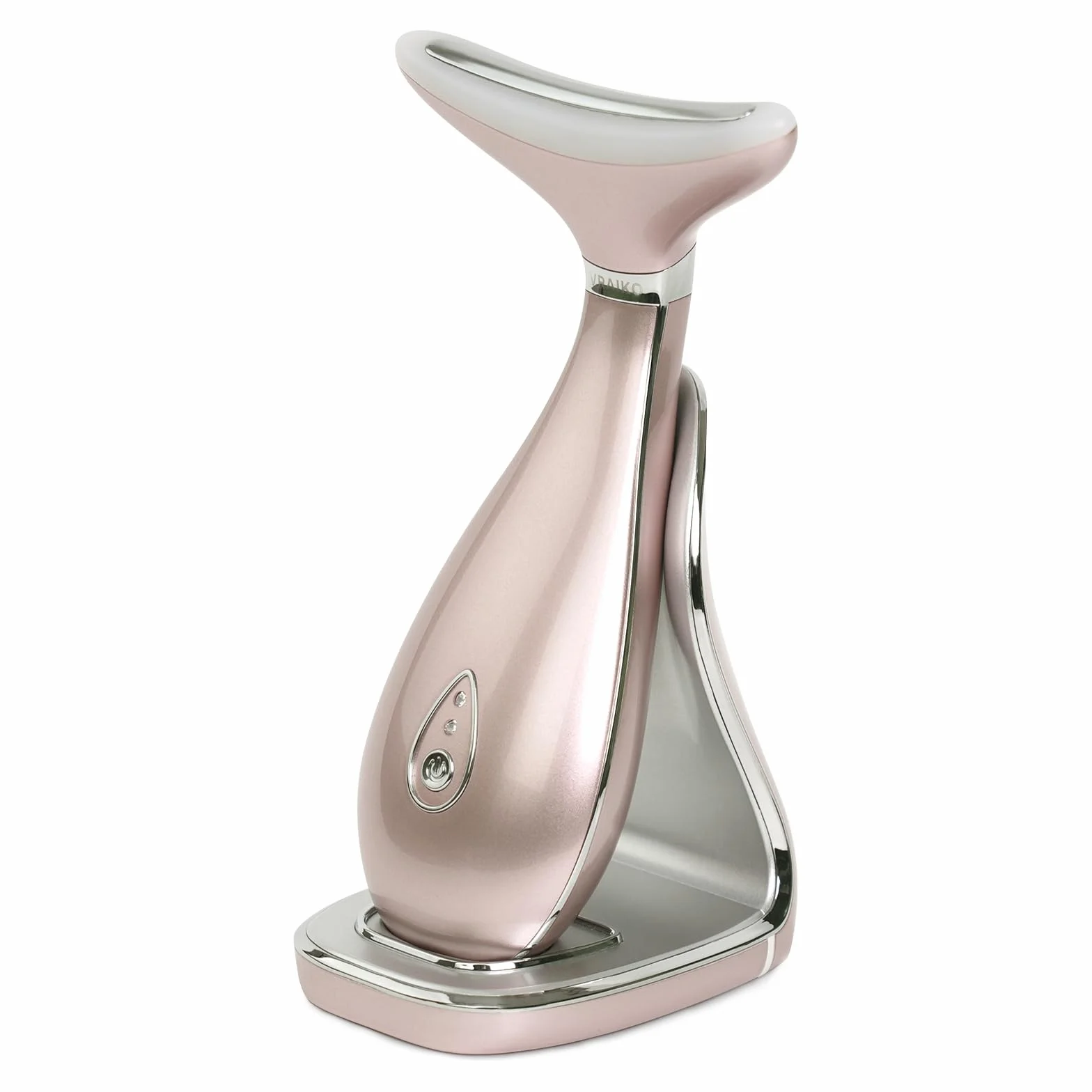 VRAIKO Lily Masażer do Twarzy i Szyi, Urządzenie Odmładzające z Ciepłem i LED, Przeciwstarzeniowe, Liftingujące i Ujędrniające Skórę (Rosegold)
